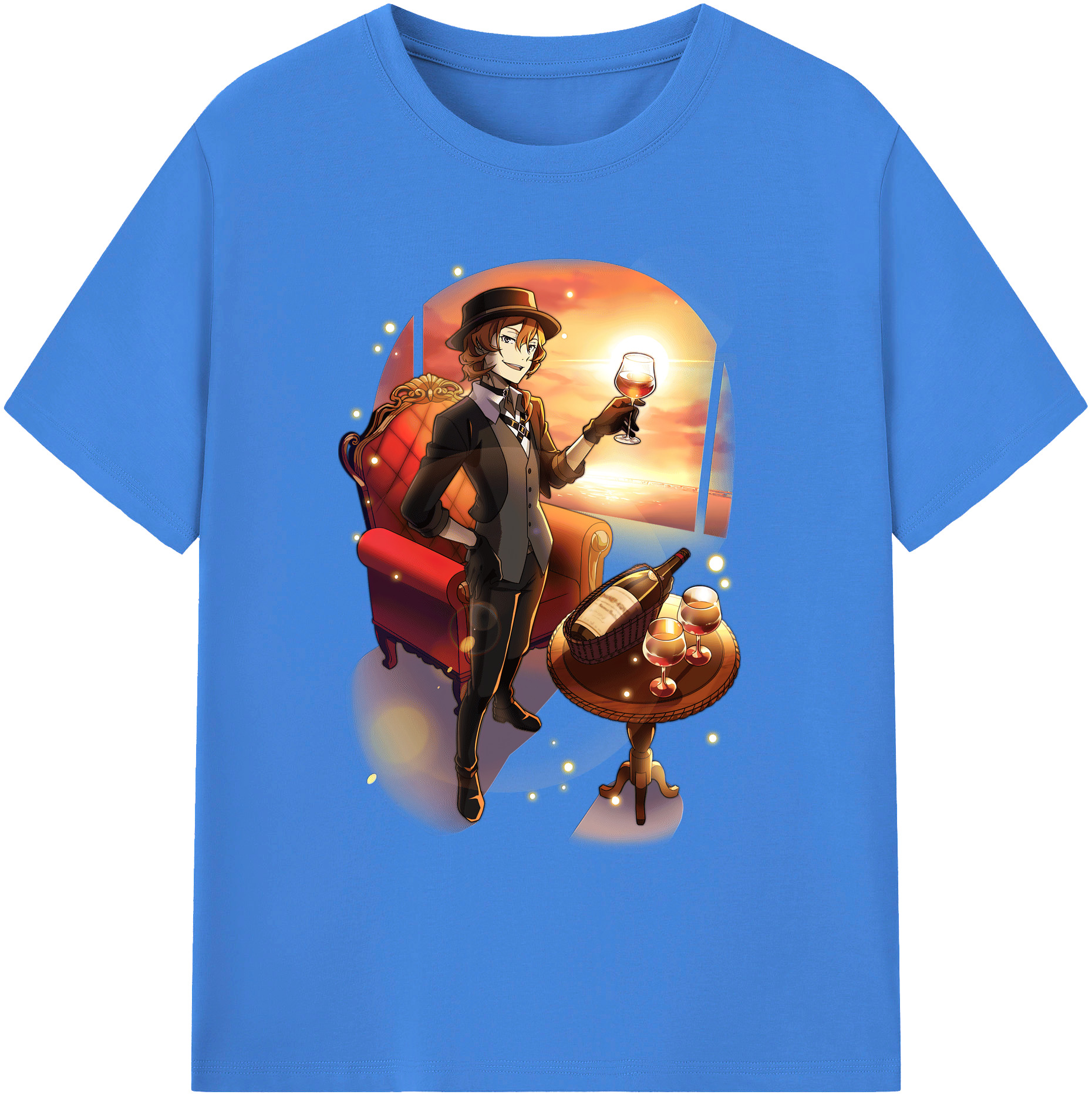 （画像用） 文豪ストレイドッグス Bungo Stray Dogs 綿100％ メンズ半袖Tシャツ｜肌触りやわらか＆通気性