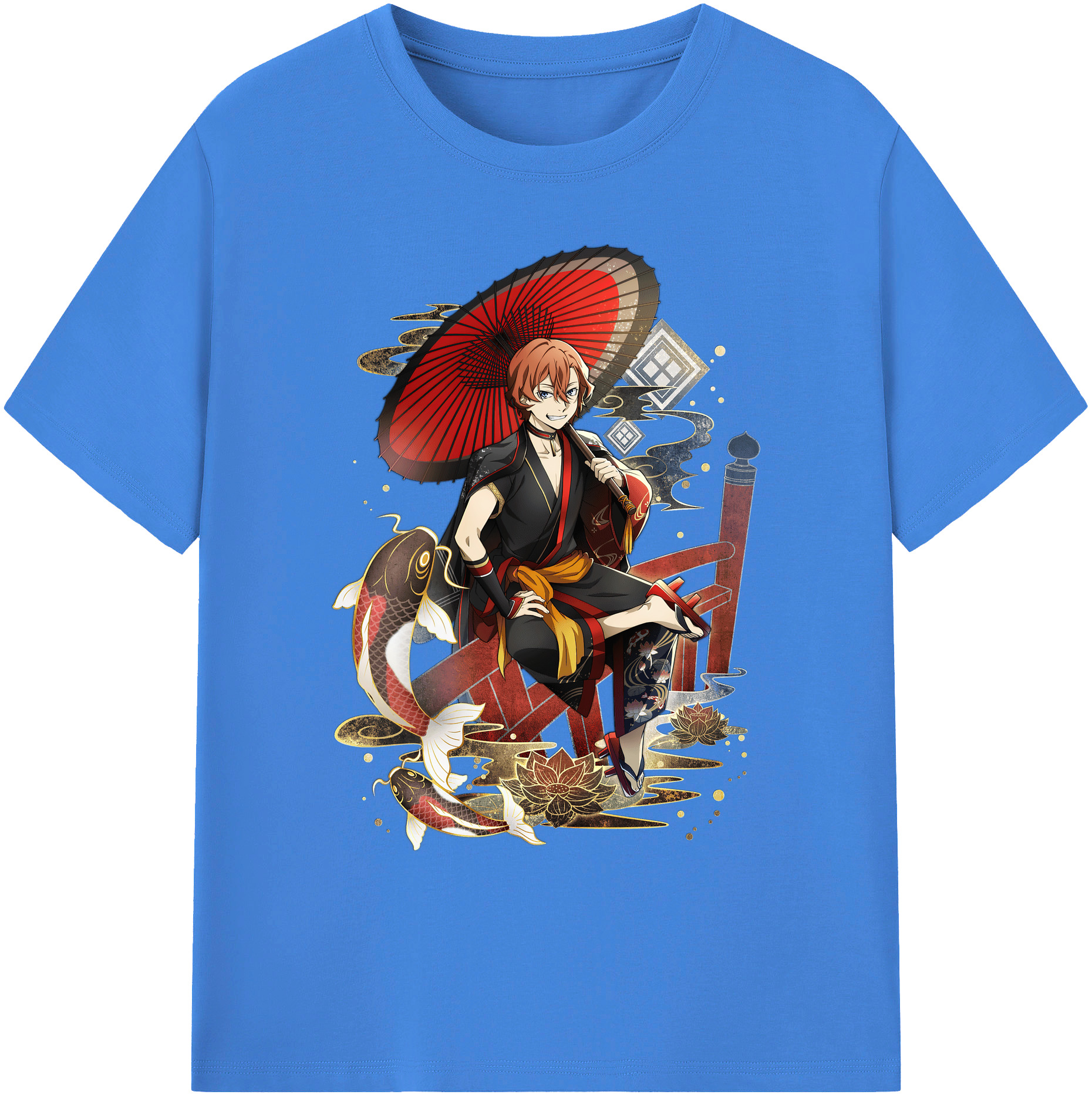 （画像用） 文豪ストレイドッグス Bungo Stray Dogs 綿100％ メンズ半袖Tシャツ｜肌触りやわらか＆通気性