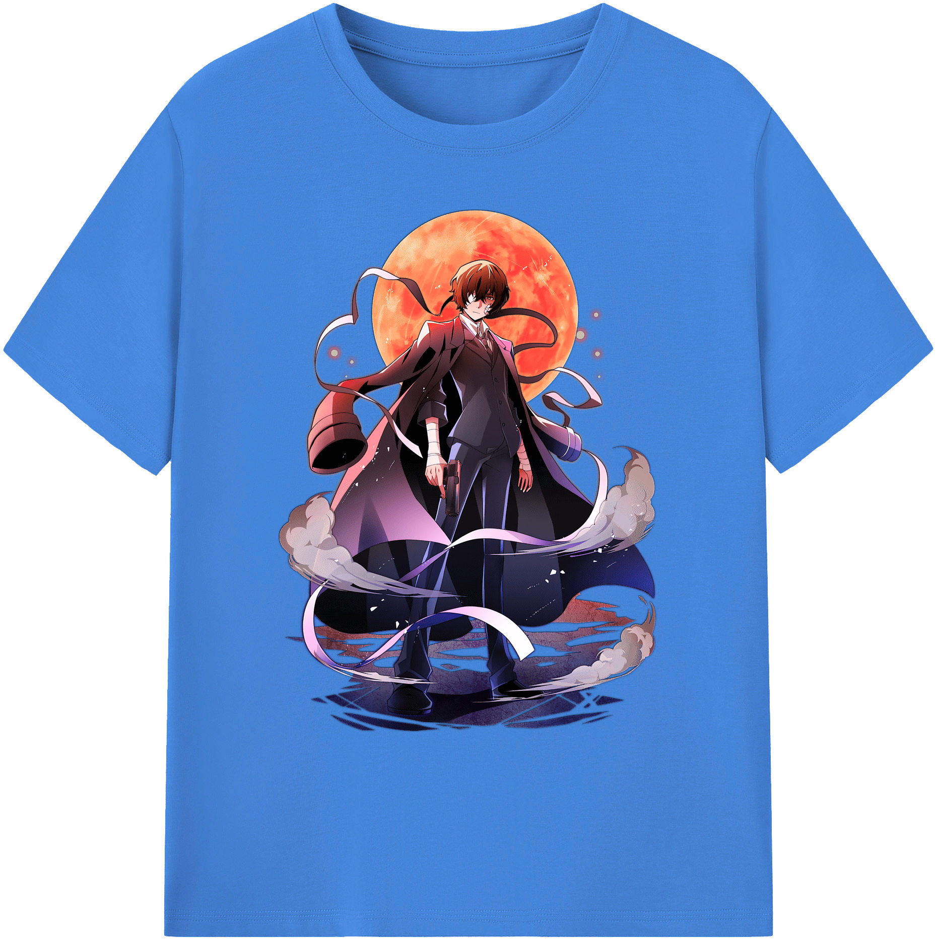 （画像用） 文豪ストレイドッグス Bungo Stray Dogs 綿100％ メンズ半袖Tシャツ｜肌触りやわらか＆通気性