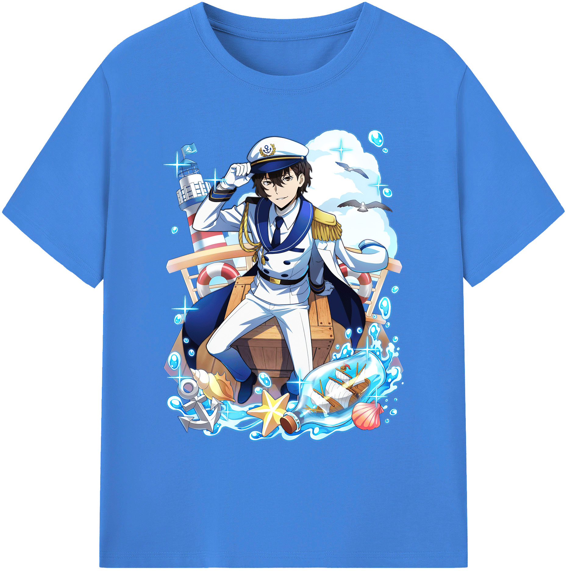 文豪ストレイドッグス Bungo Stray Dogs 綿100％ メンズ半袖Tシャツ｜肌触りやわらか＆通気性