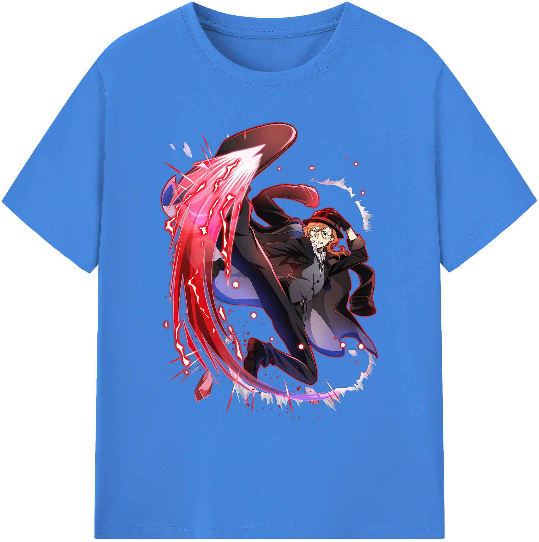 （画像用） 文豪ストレイドッグス Bungo Stray Dogs 綿100％ メンズ半袖Tシャツ｜肌触りやわらか＆通気性