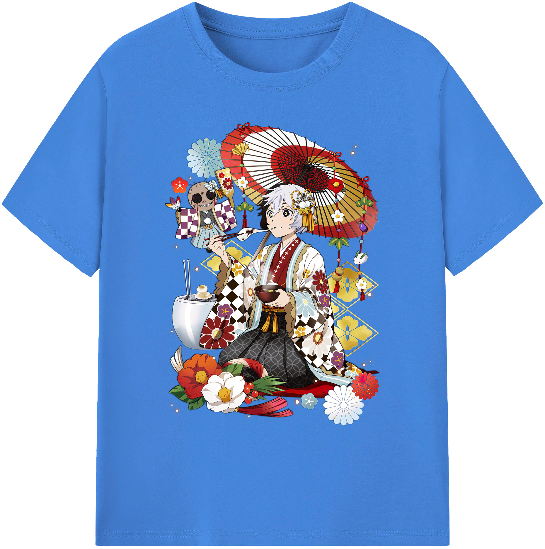 （画像用） 文豪ストレイドッグス Bungo Stray Dogs 綿100％ メンズ半袖Tシャツ｜肌触りやわらか＆通気性