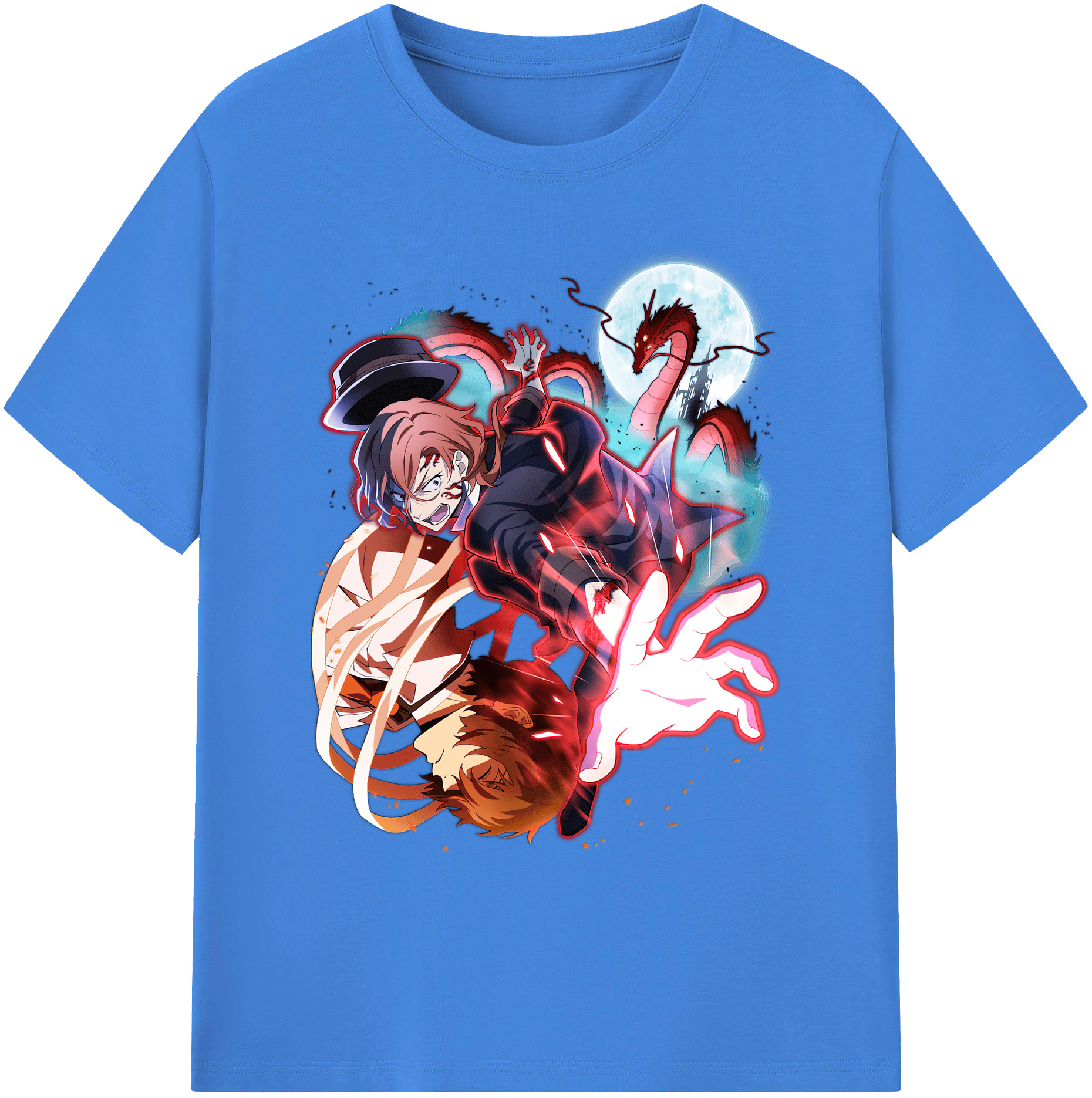 文豪ストレイドッグス Bungo Stray Dogs 綿100％ メンズ半袖Tシャツ｜肌触りやわらか＆通気性