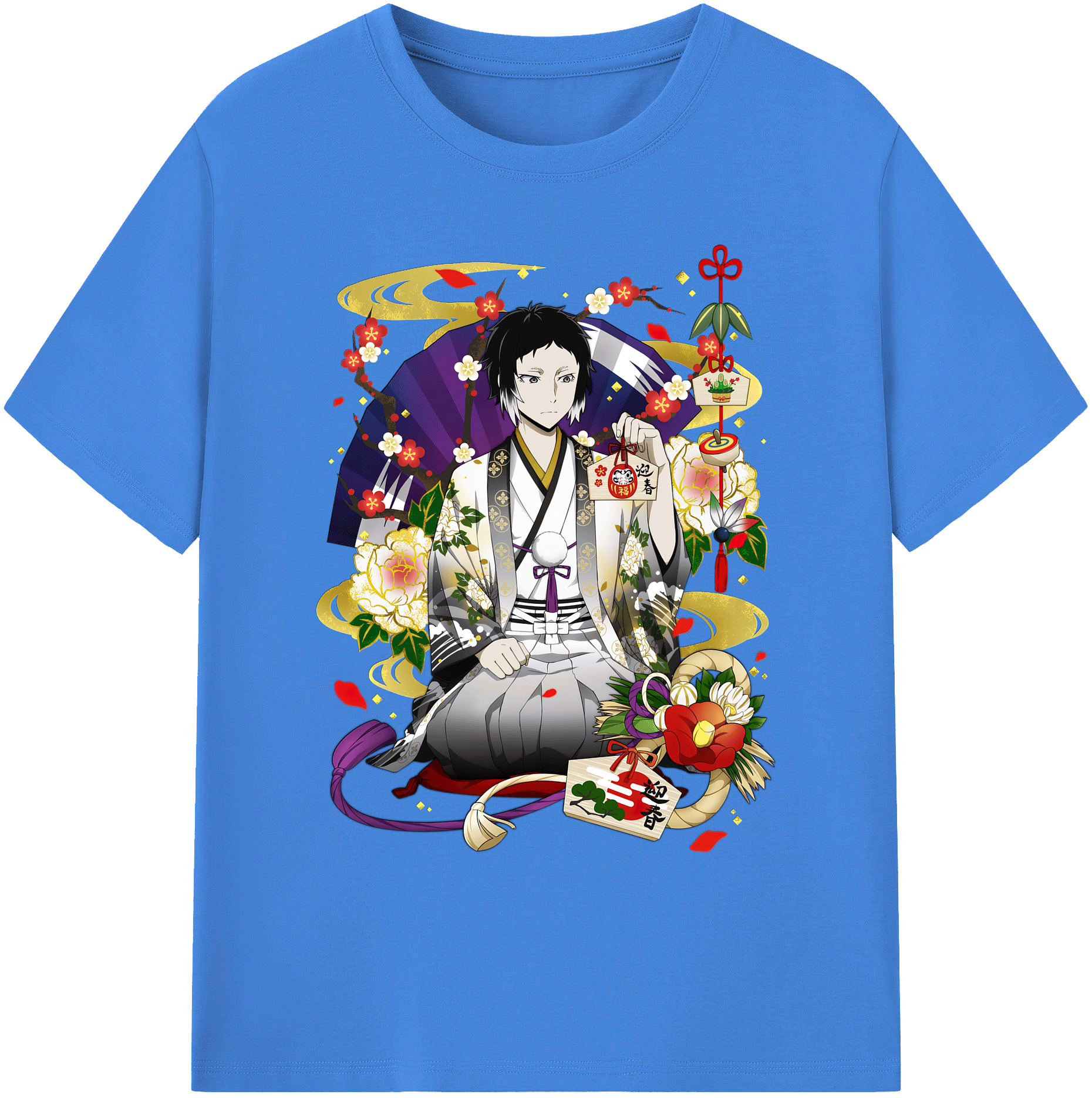 （画像用） 文豪ストレイドッグス Bungo Stray Dogs 綿100％ メンズ半袖Tシャツ｜肌触りやわらか＆通気性