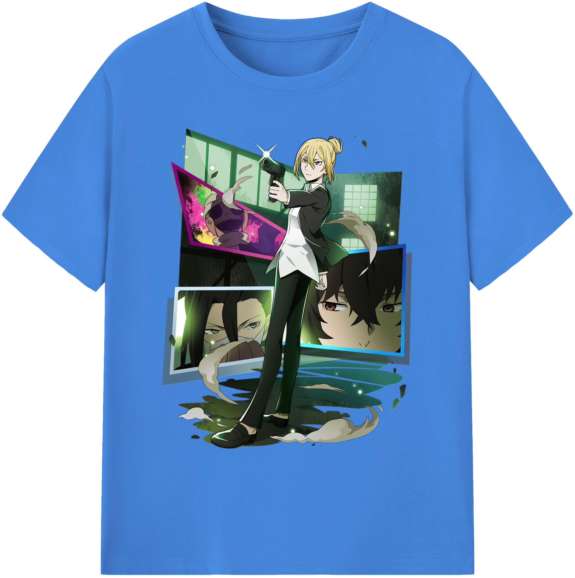 （画像用） 文豪ストレイドッグス Bungo Stray Dogs 綿100％ メンズ半袖Tシャツ｜肌触りやわらか＆通気性