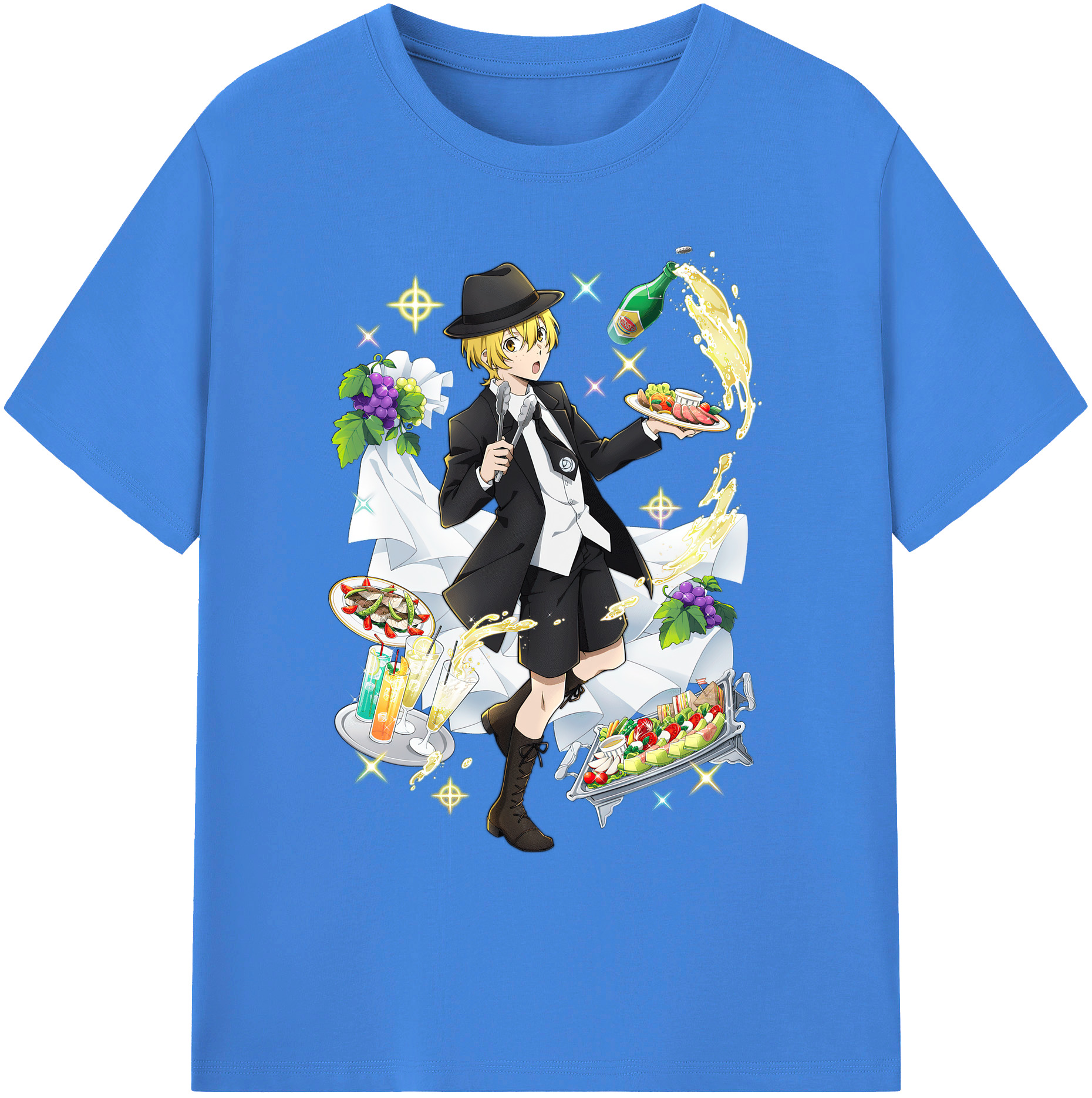 （画像用） 文豪ストレイドッグス Bungo Stray Dogs 綿100％ メンズ半袖Tシャツ｜肌触りやわらか＆通気性