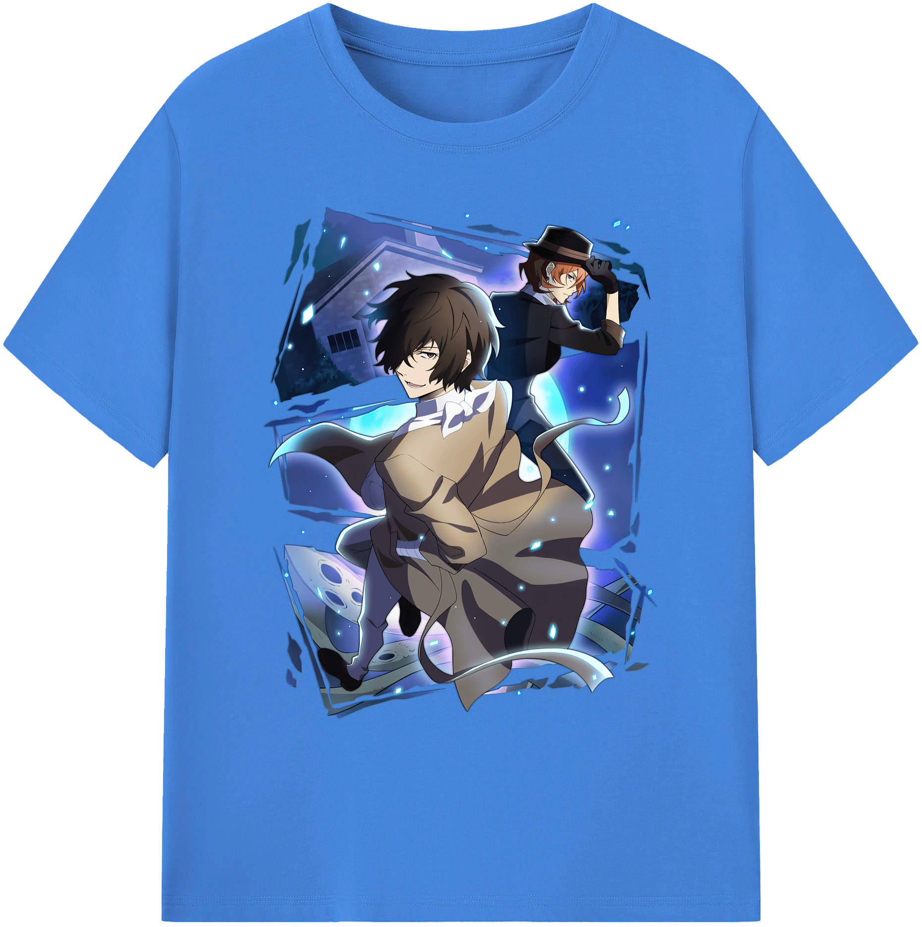 （画像用） 文豪ストレイドッグス Bungo Stray Dogs 綿100％ メンズ半袖Tシャツ｜肌触りやわらか＆通気性