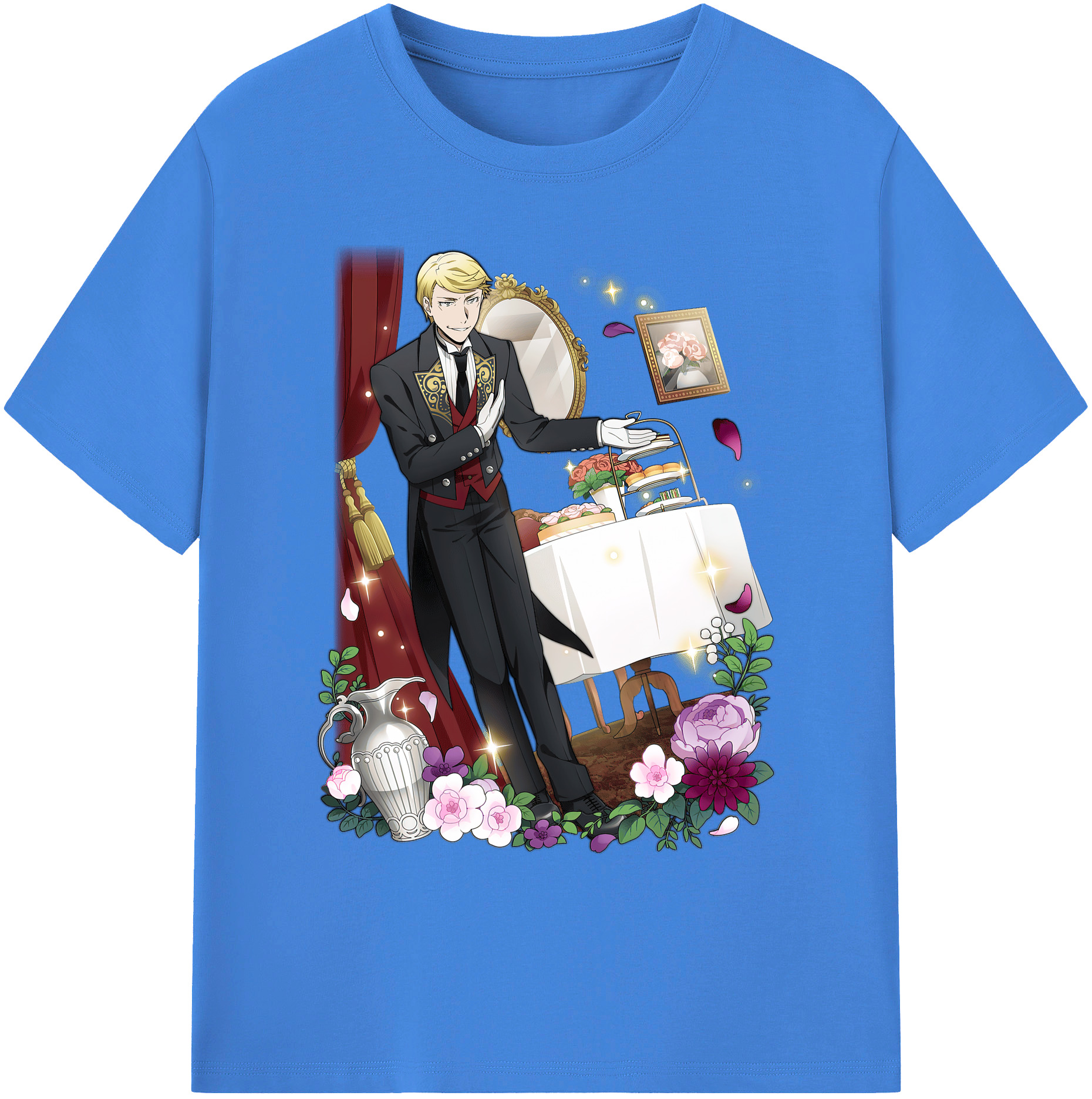 （画像用） 文豪ストレイドッグス Bungo Stray Dogs 綿100％ メンズ半袖Tシャツ｜肌触りやわらか＆通気性