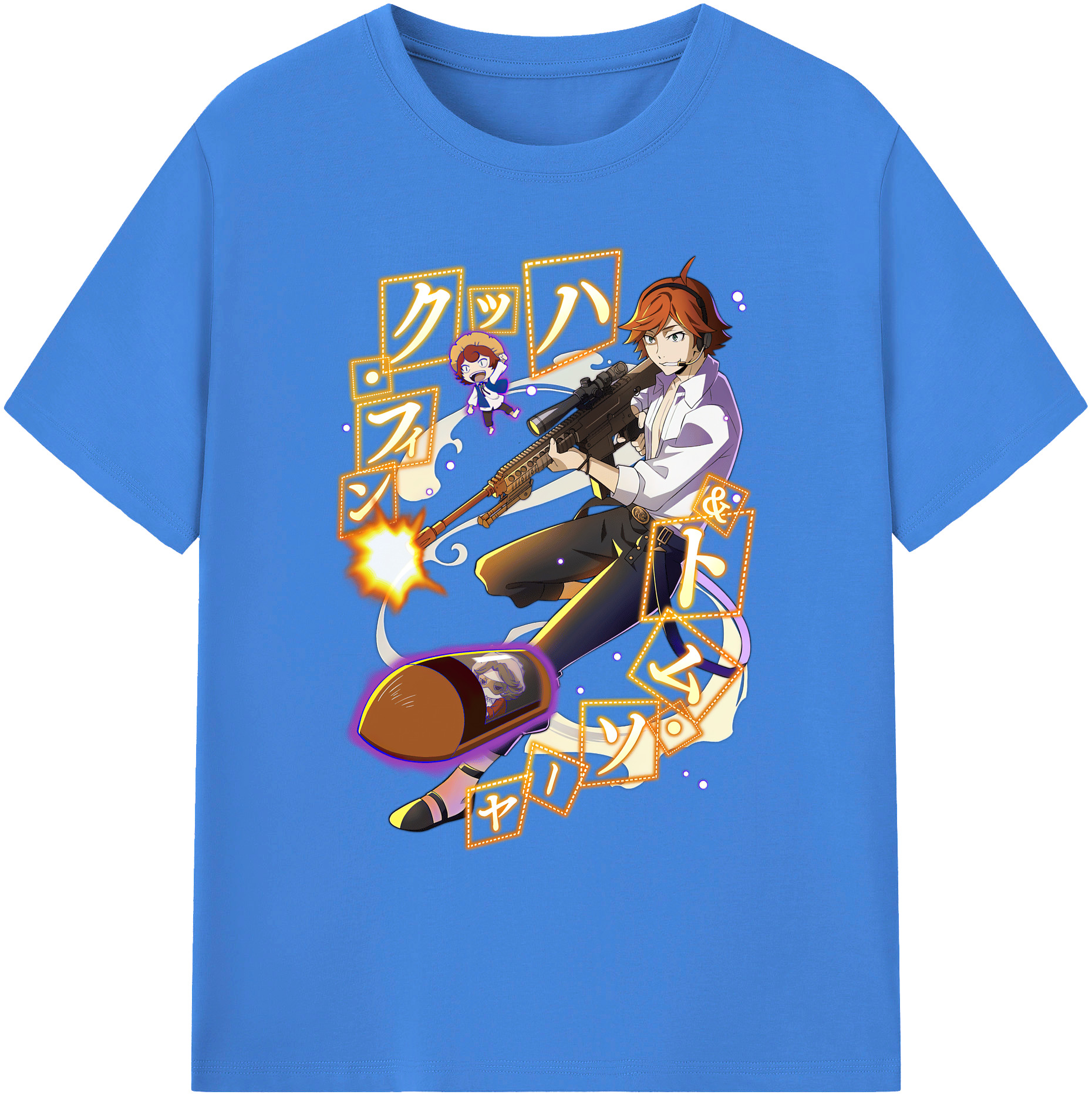 （画像用） 文豪ストレイドッグス Bungo Stray Dogs 綿100％ メンズ半袖Tシャツ｜肌触りやわらか＆通気性