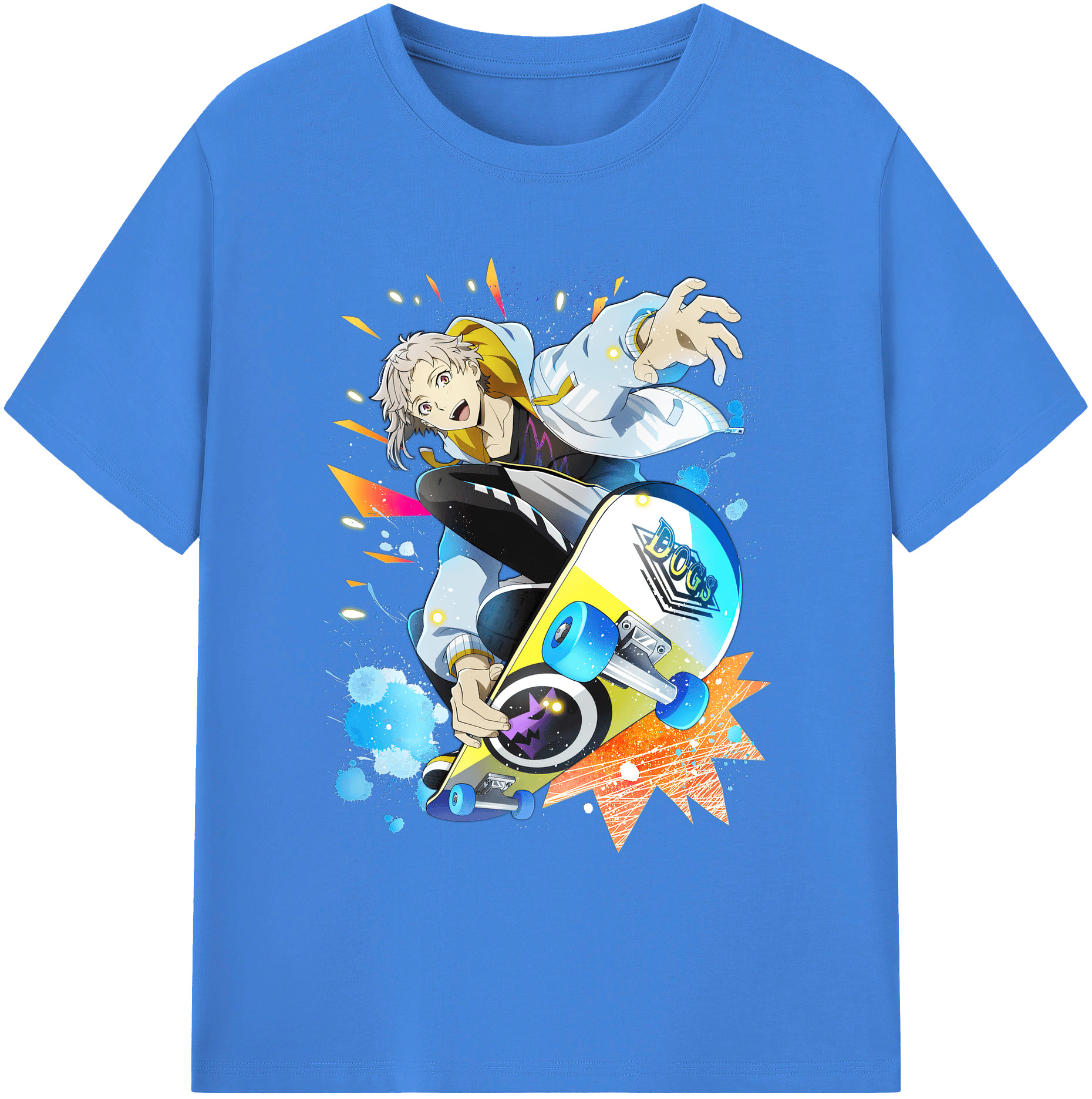 （画像用） 文豪ストレイドッグス Bungo Stray Dogs 綿100％ メンズ半袖Tシャツ｜肌触りやわらか＆通気性