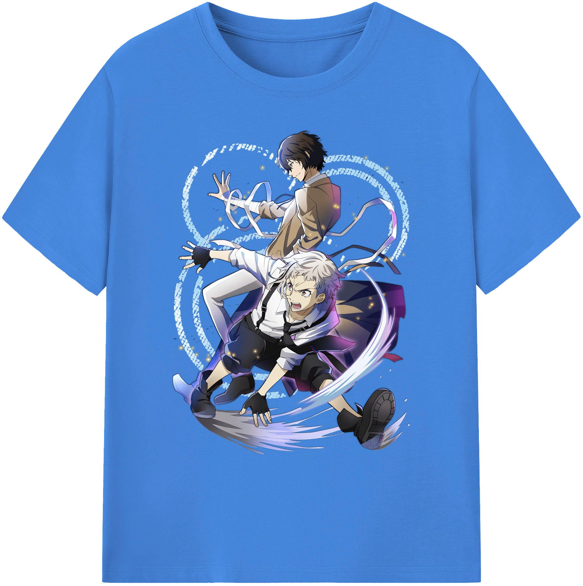 （画像用） 文豪ストレイドッグス Bungo Stray Dogs 綿100％ メンズ半袖Tシャツ｜肌触りやわらか＆通気性