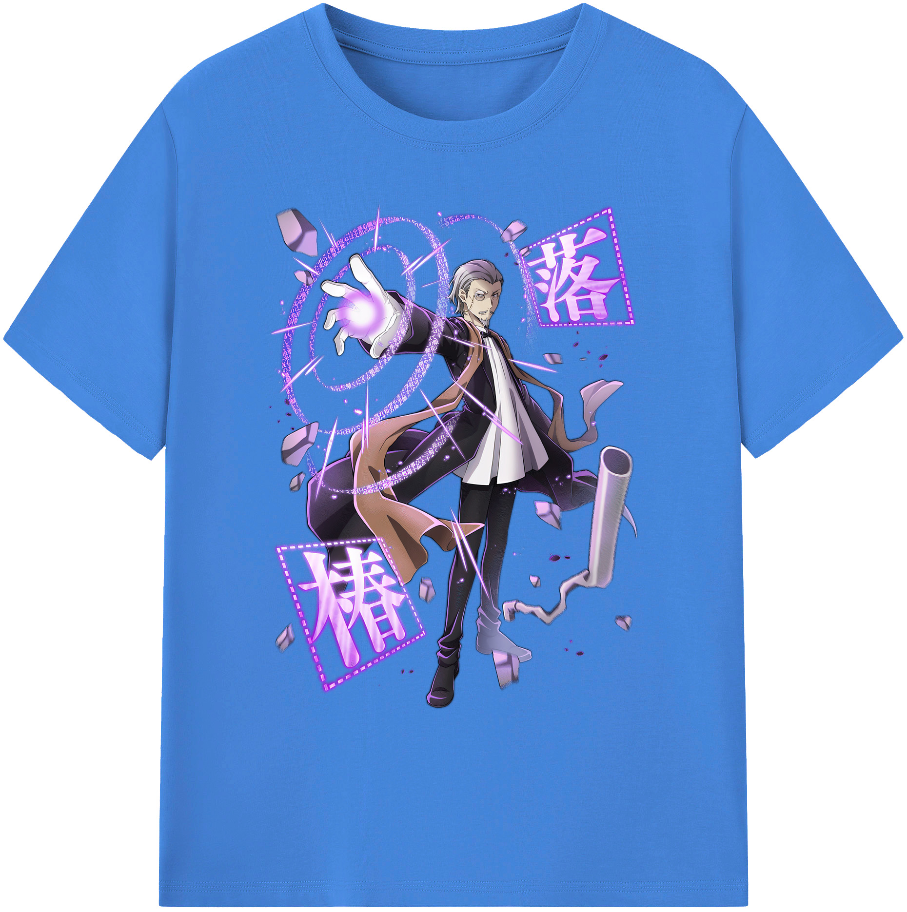 （画像用） 文豪ストレイドッグス Bungo Stray Dogs 綿100％ メンズ半袖Tシャツ｜肌触りやわらか＆通気性