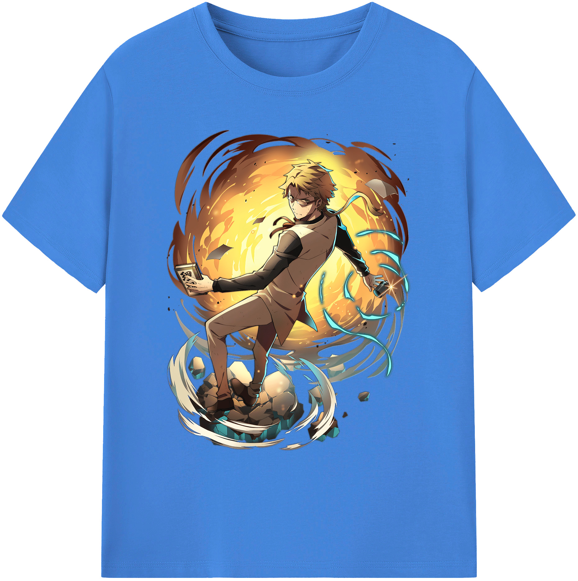 （画像用） 文豪ストレイドッグス Bungo Stray Dogs 綿100％ メンズ半袖Tシャツ｜肌触りやわらか＆通気性