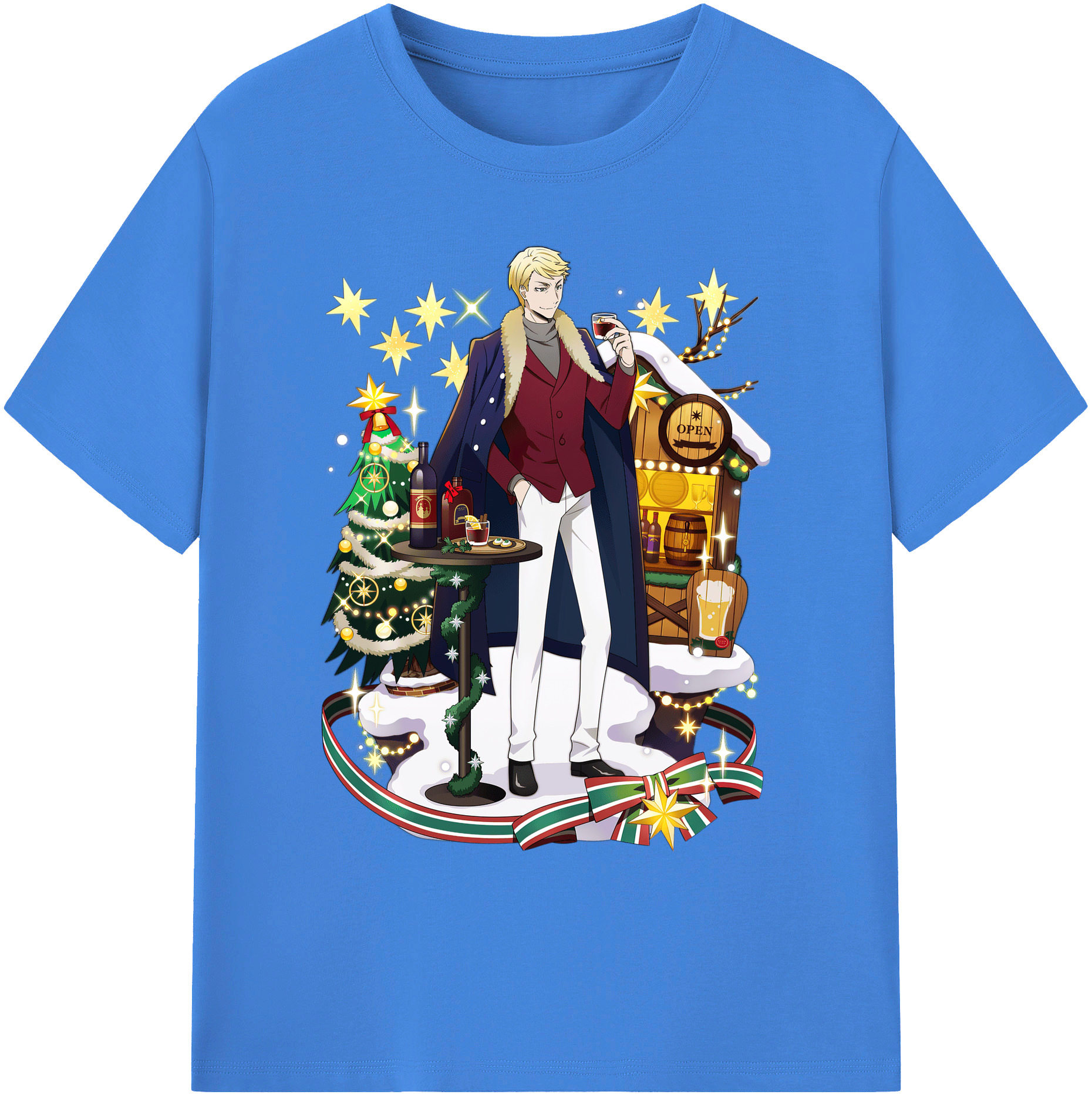 （画像用） 文豪ストレイドッグス Bungo Stray Dogs 綿100％ メンズ半袖Tシャツ｜肌触りやわらか＆通気性