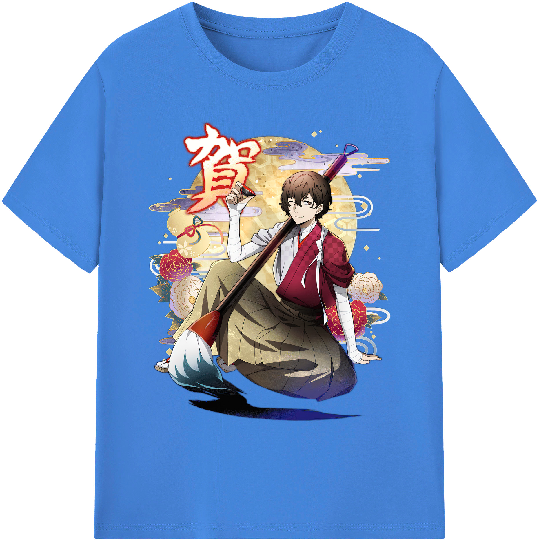 （画像用） 文豪ストレイドッグス Bungo Stray Dogs 綿100％ メンズ半袖Tシャツ｜肌触りやわらか＆通気性