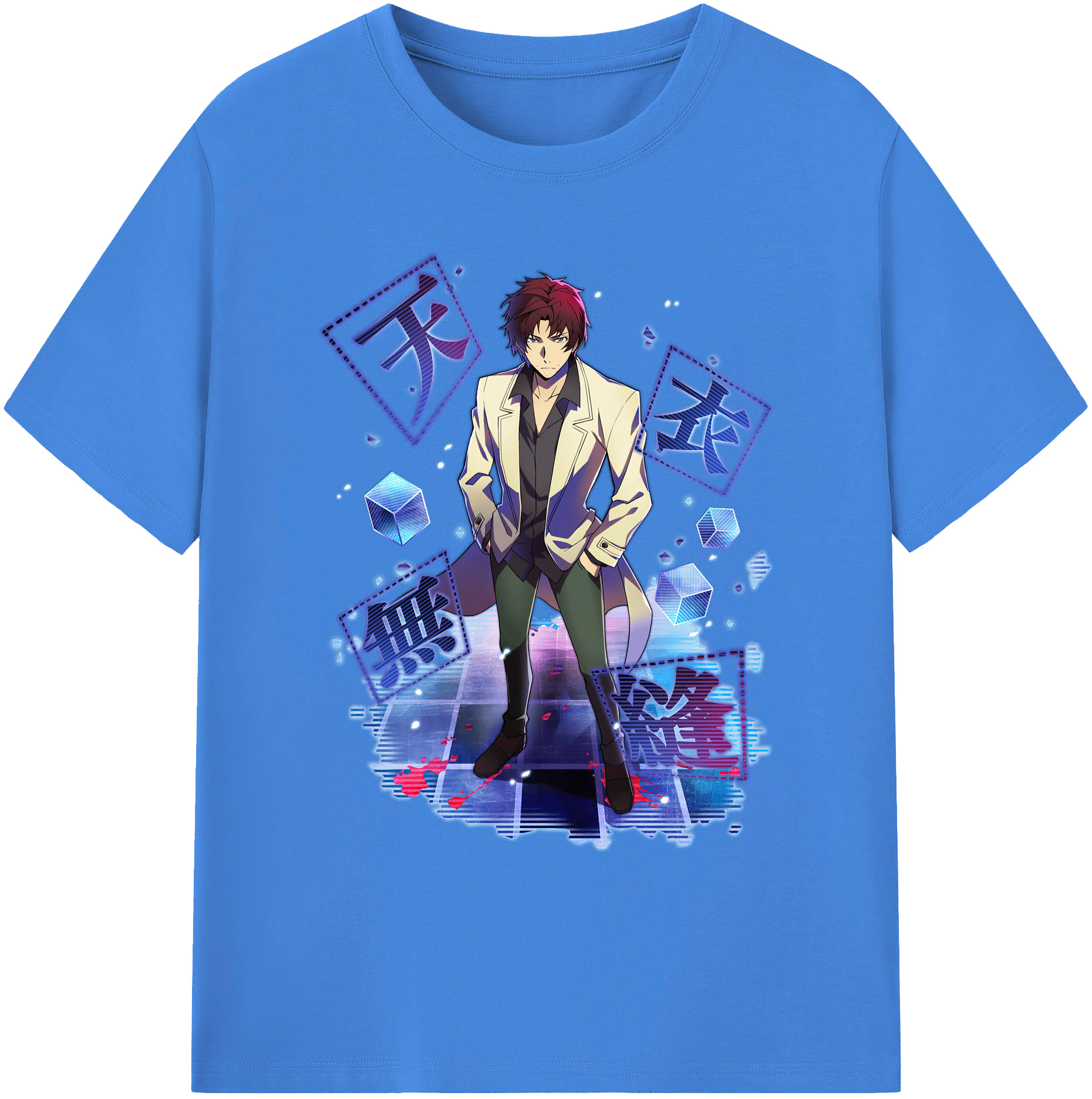 （画像用） 文豪ストレイドッグス Bungo Stray Dogs 綿100％ メンズ半袖Tシャツ｜肌触りやわらか＆通気性