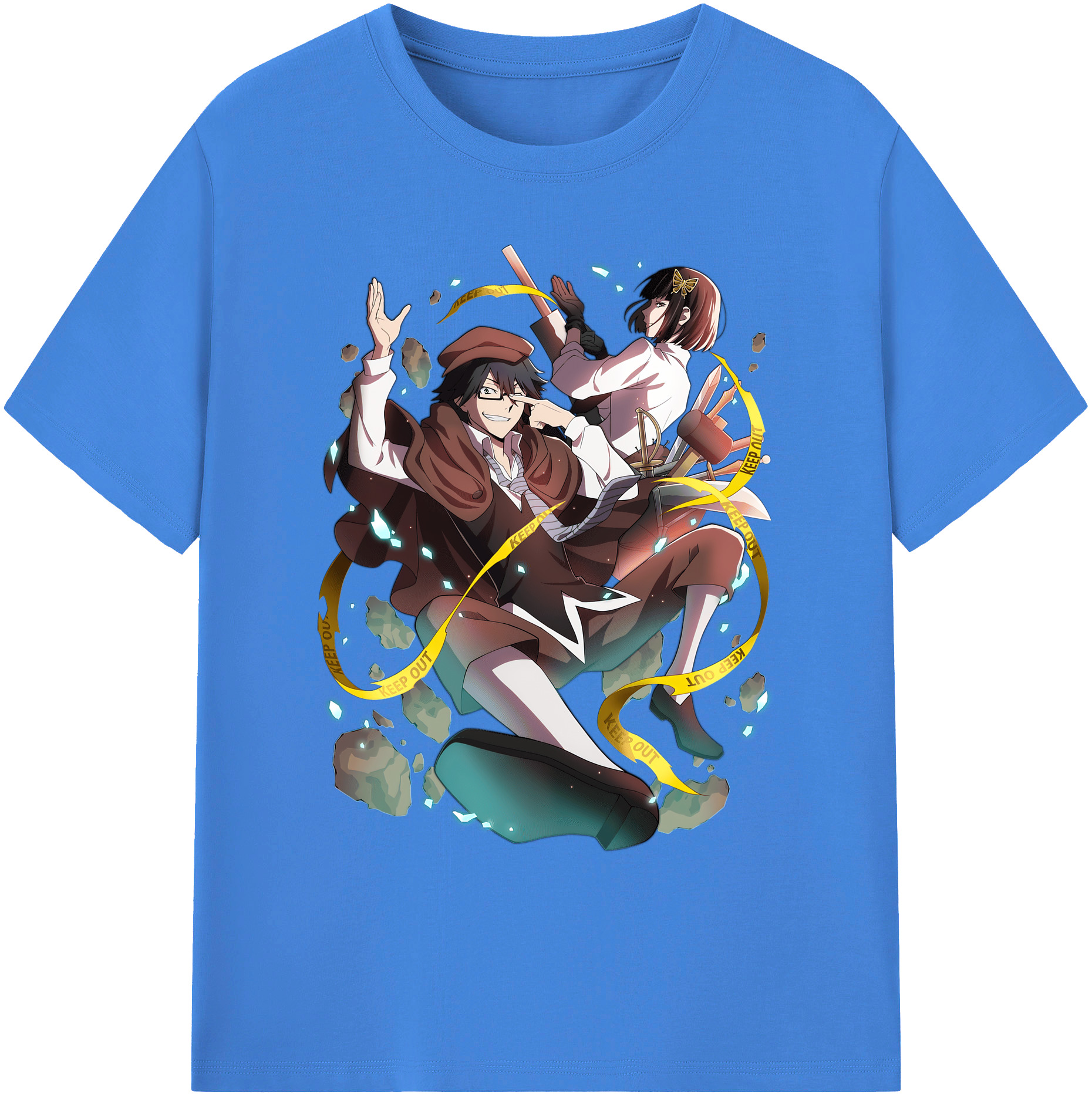 （画像用） 文豪ストレイドッグス Bungo Stray Dogs 綿100％ メンズ半袖Tシャツ｜肌触りやわらか＆通気性