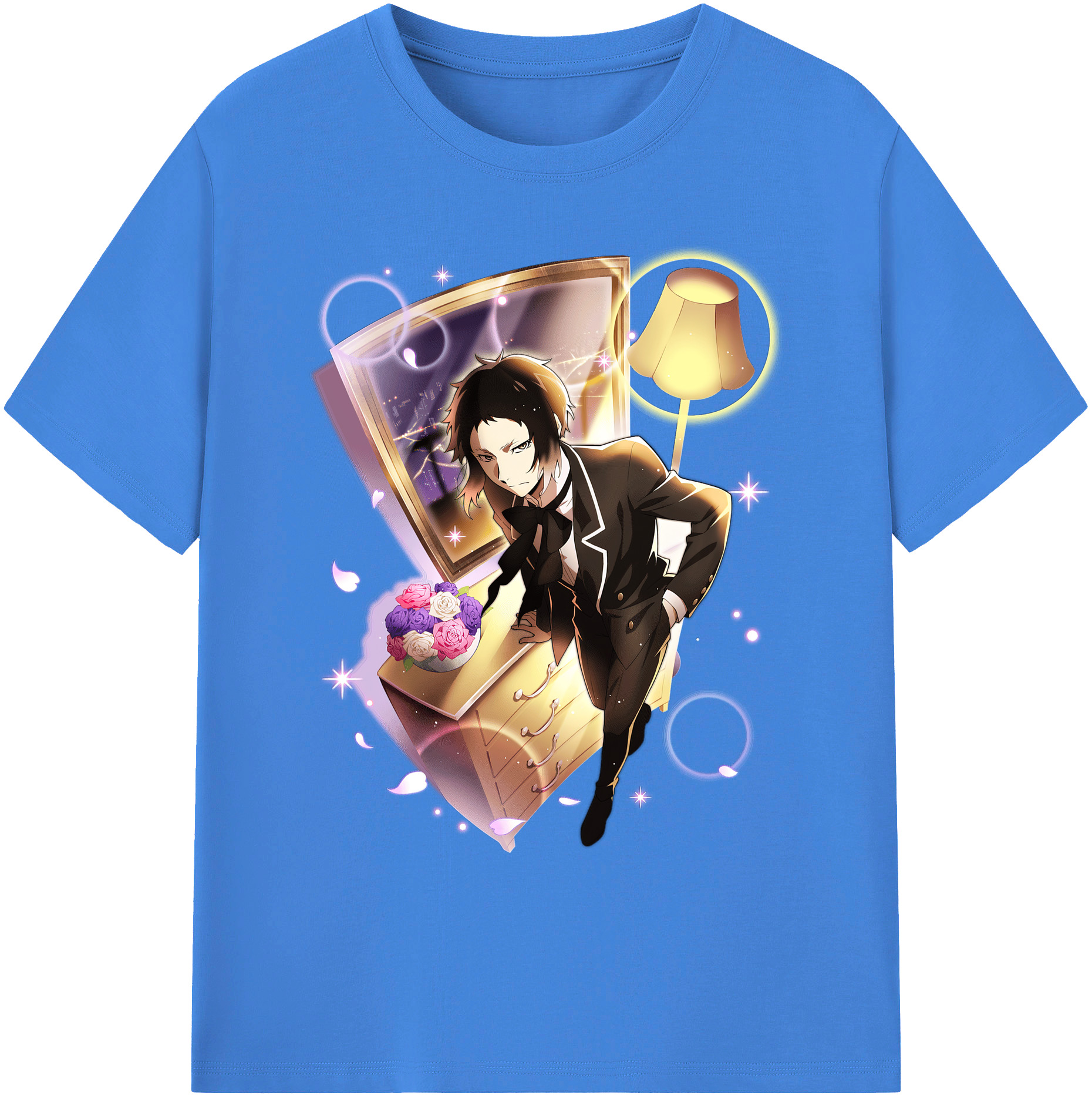 （画像用） 文豪ストレイドッグス Bungo Stray Dogs 綿100％ メンズ半袖Tシャツ｜肌触りやわらか＆通気性
