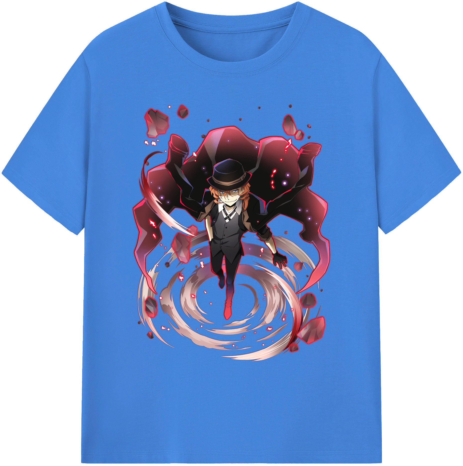 （画像用） 文豪ストレイドッグス Bungo Stray Dogs 綿100％ メンズ半袖Tシャツ｜肌触りやわらか＆通気性