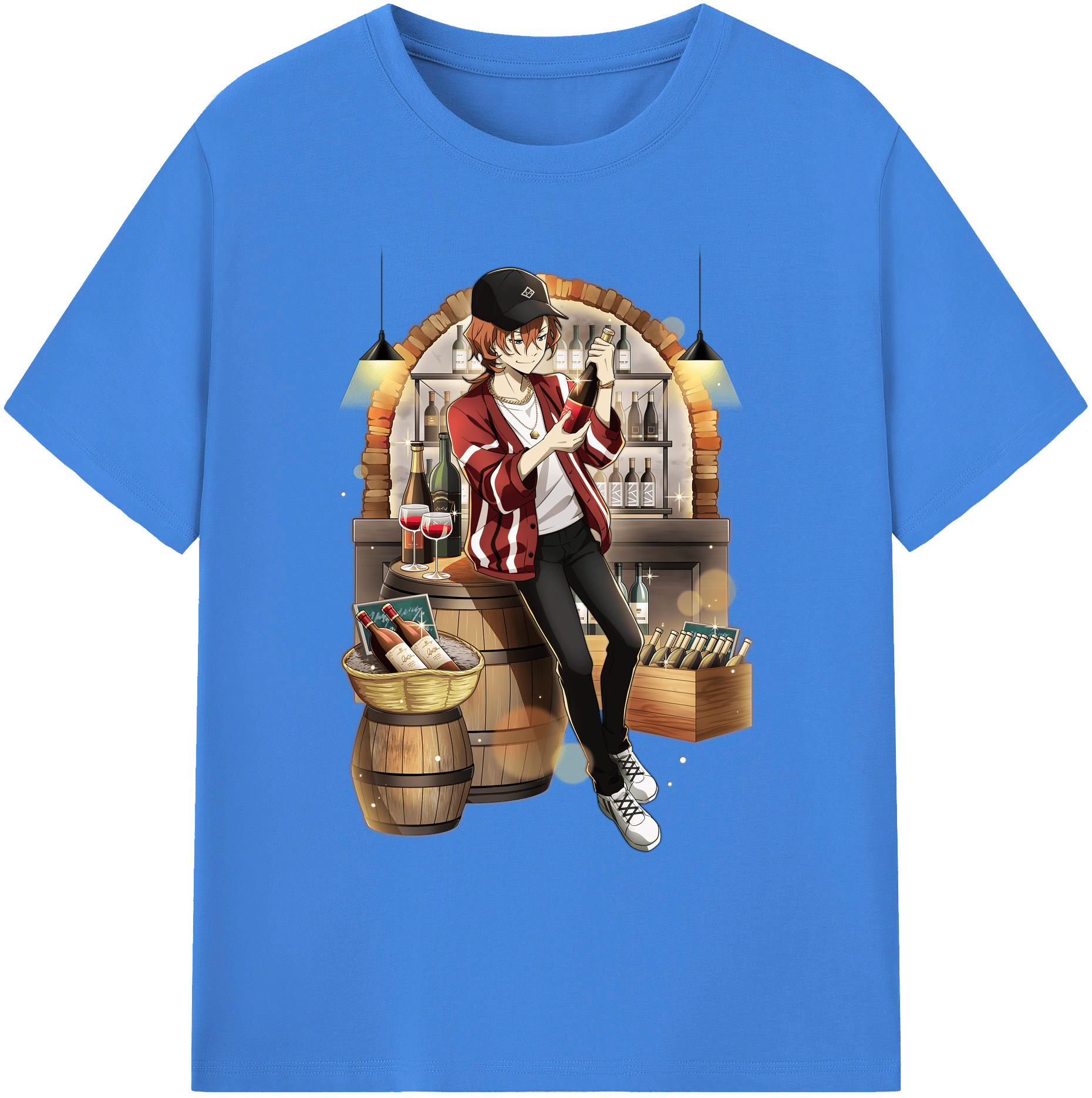 （画像用） 文豪ストレイドッグス Bungo Stray Dogs 綿100％ メンズ半袖Tシャツ｜肌触りやわらか＆通気性