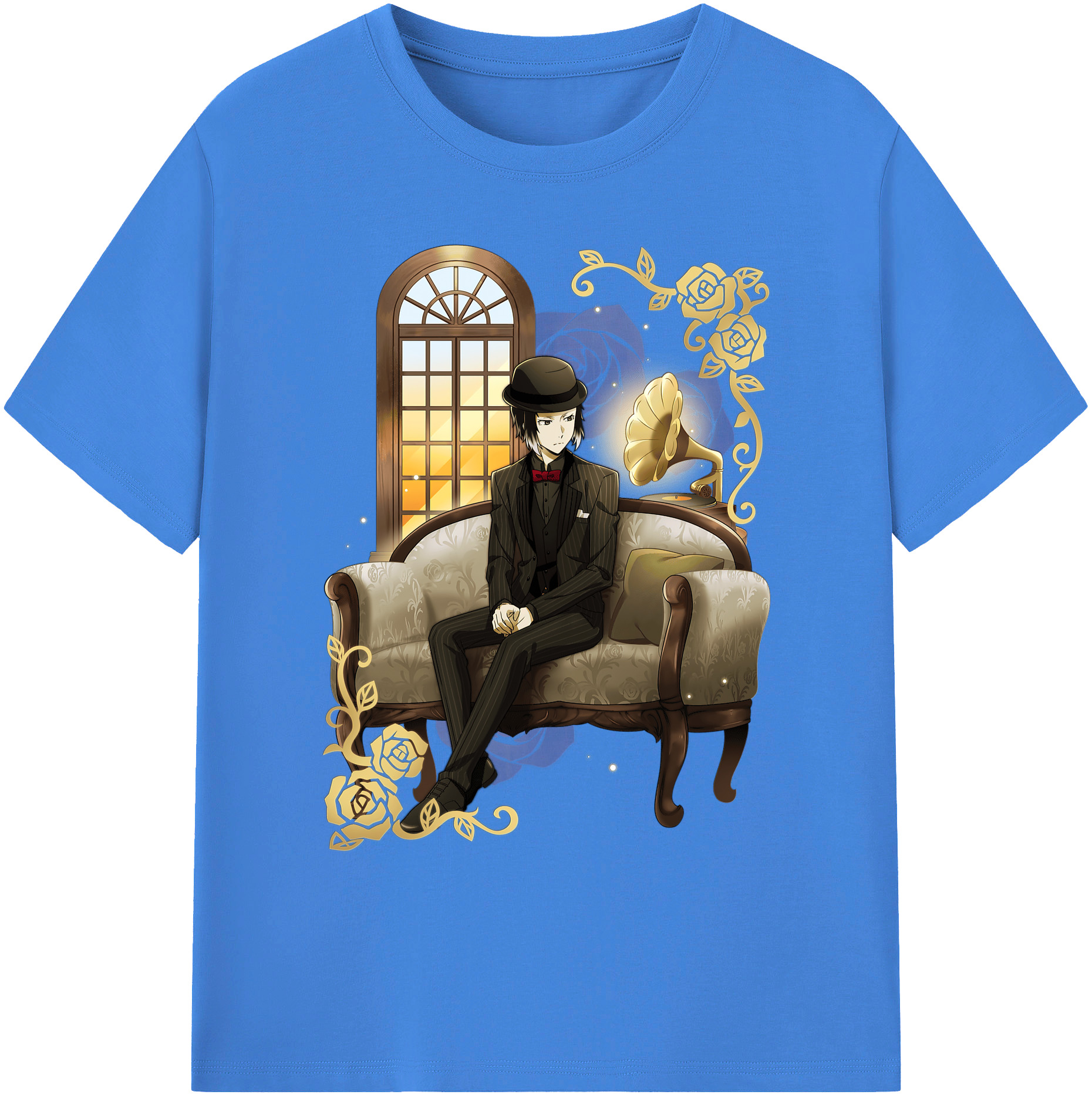 （画像用） 文豪ストレイドッグス Bungo Stray Dogs 綿100％ メンズ半袖Tシャツ｜肌触りやわらか＆通気性