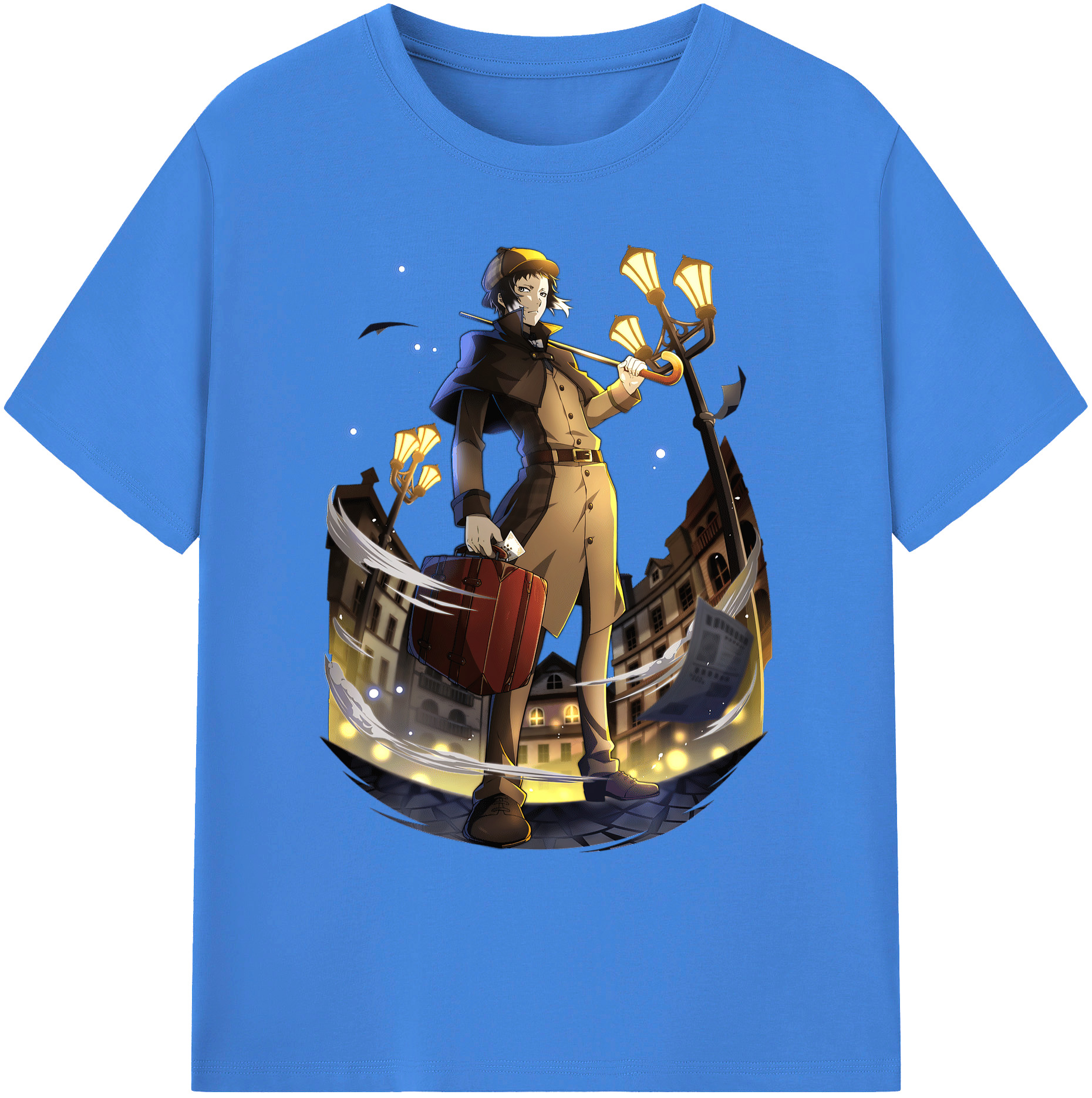 （画像用） 文豪ストレイドッグス Bungo Stray Dogs 綿100％ メンズ半袖Tシャツ｜肌触りやわらか＆通気性
