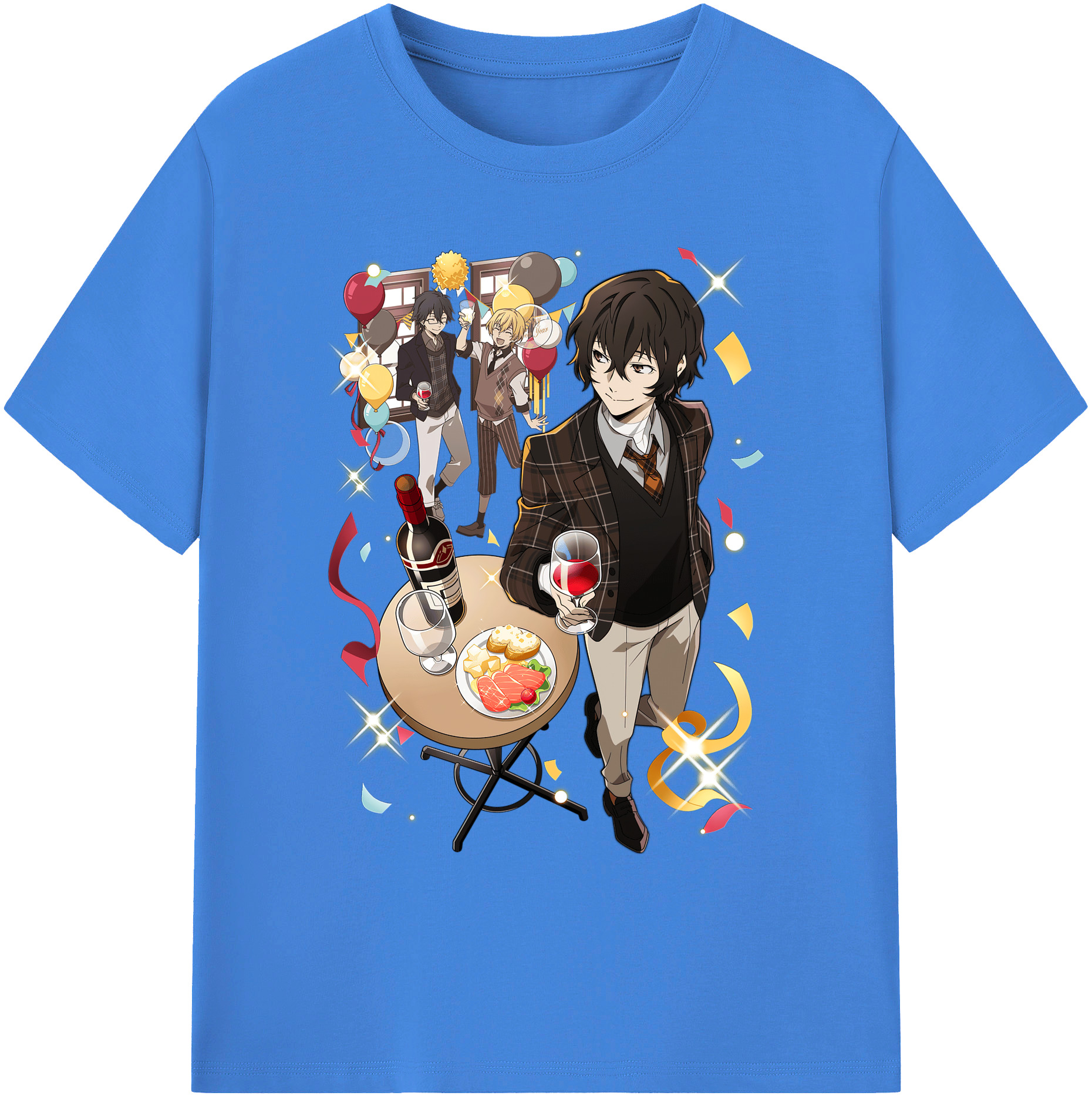 （画像用） 文豪ストレイドッグス Bungo Stray Dogs 綿100％ メンズ半袖Tシャツ｜肌触りやわらか＆通気性