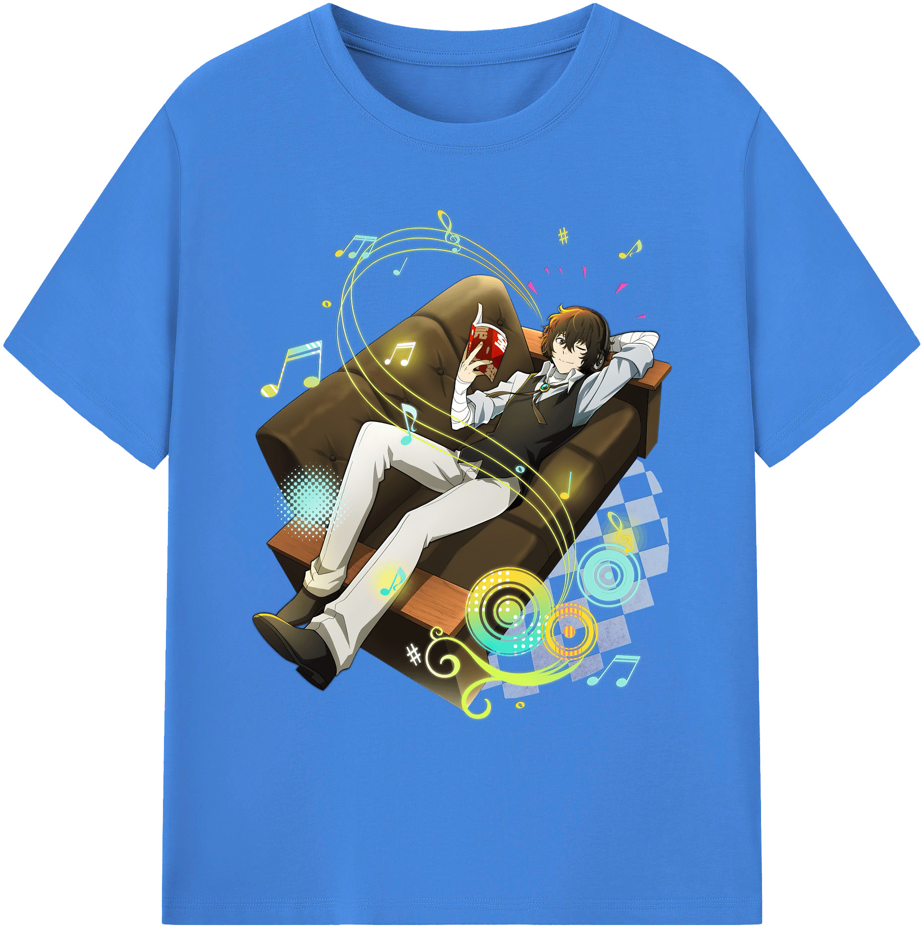 （画像用） 文豪ストレイドッグス Bungo Stray Dogs 綿100％ メンズ半袖Tシャツ｜肌触りやわらか＆通気性