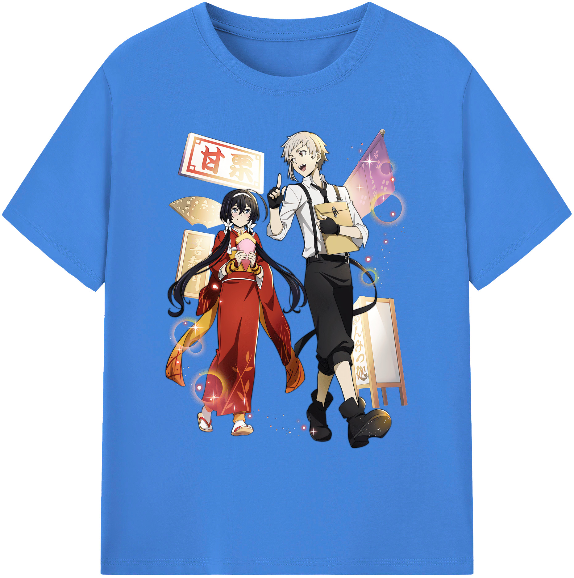 （画像用） 文豪ストレイドッグス Bungo Stray Dogs 綿100％ メンズ半袖Tシャツ｜肌触りやわらか＆通気性