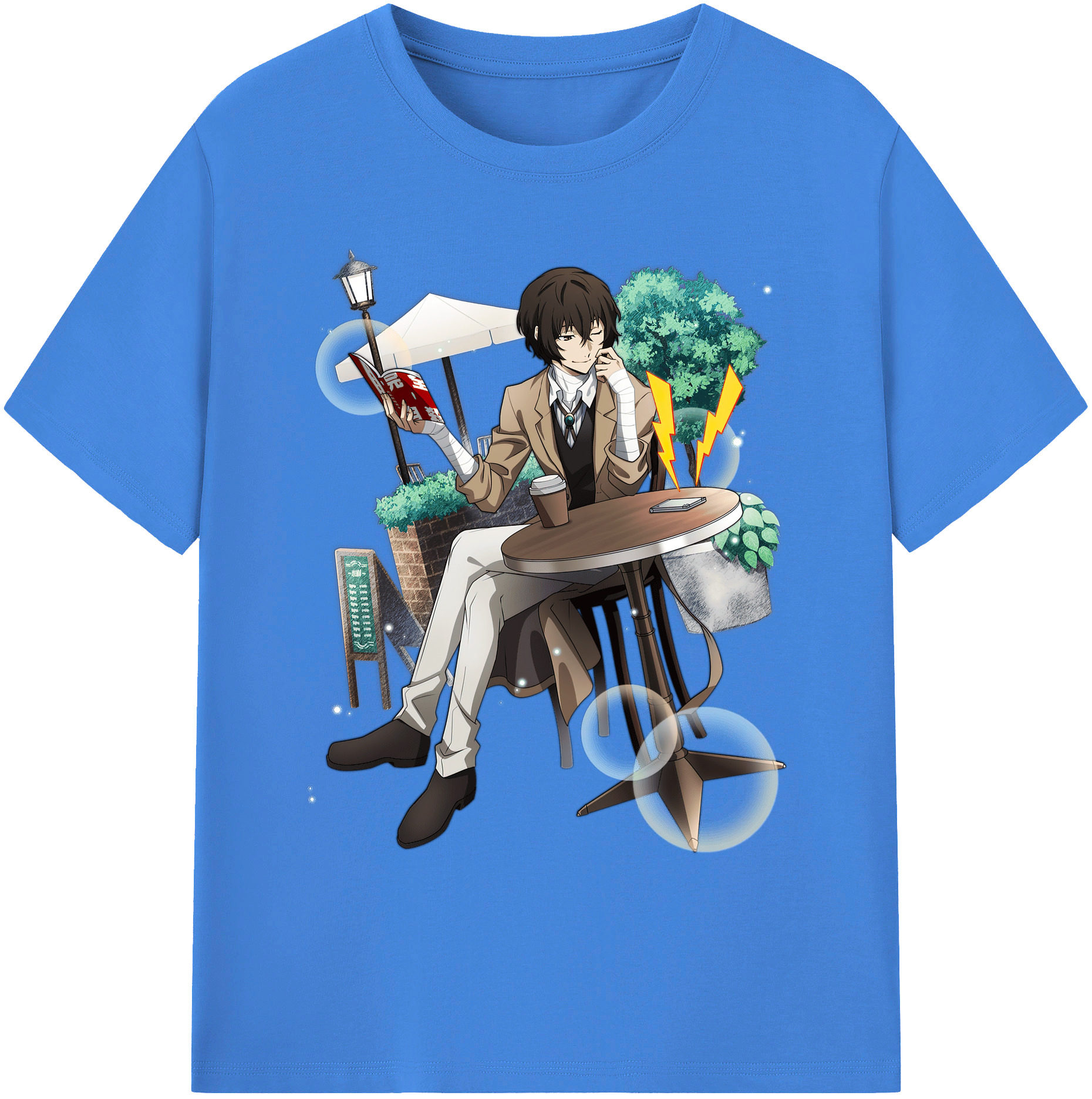 （画像用） 文豪ストレイドッグス Bungo Stray Dogs 綿100％ メンズ半袖Tシャツ｜肌触りやわらか＆通気性