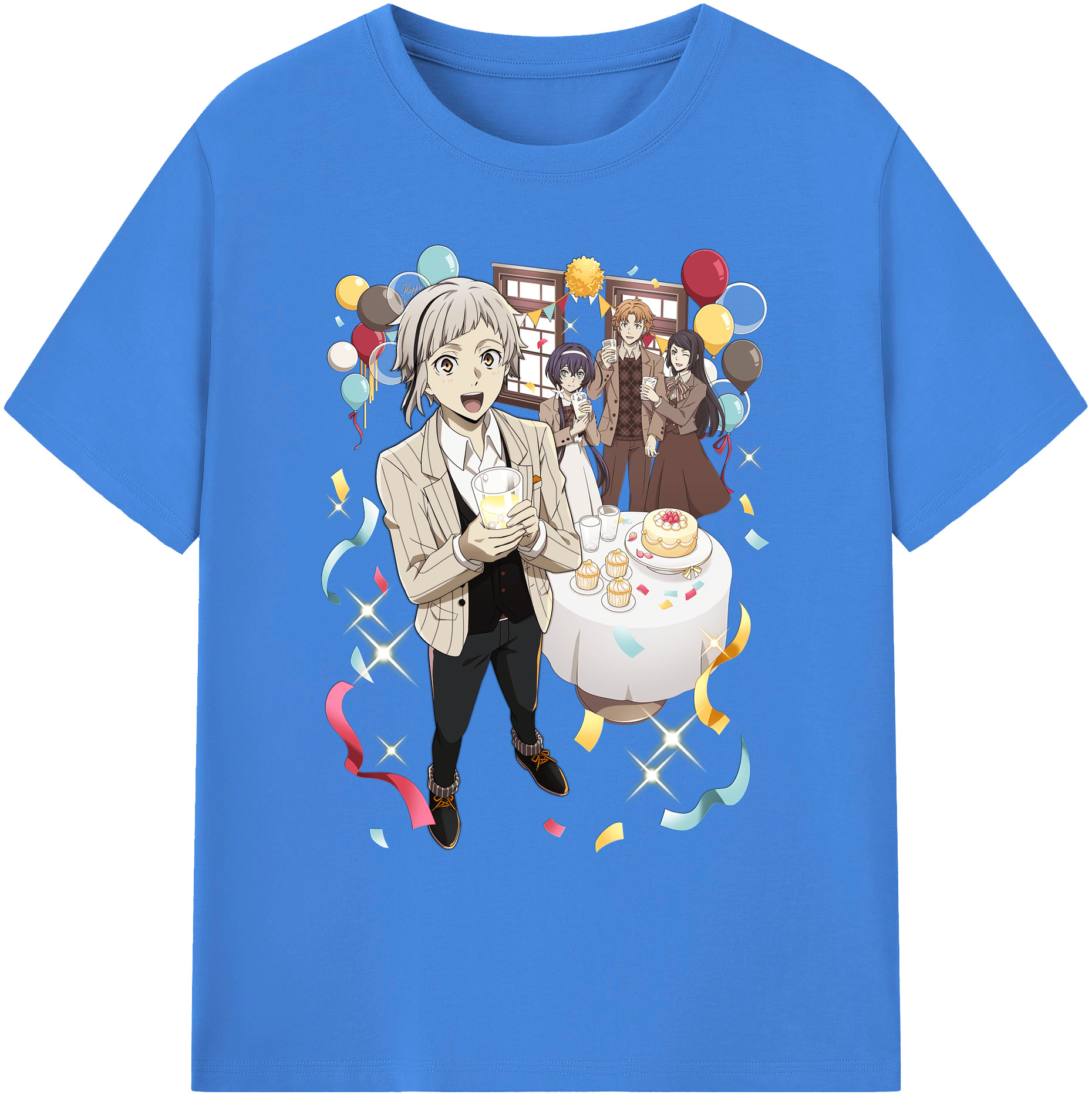 （画像用） 文豪ストレイドッグス Bungo Stray Dogs 綿100％ メンズ半袖Tシャツ｜肌触りやわらか＆通気性