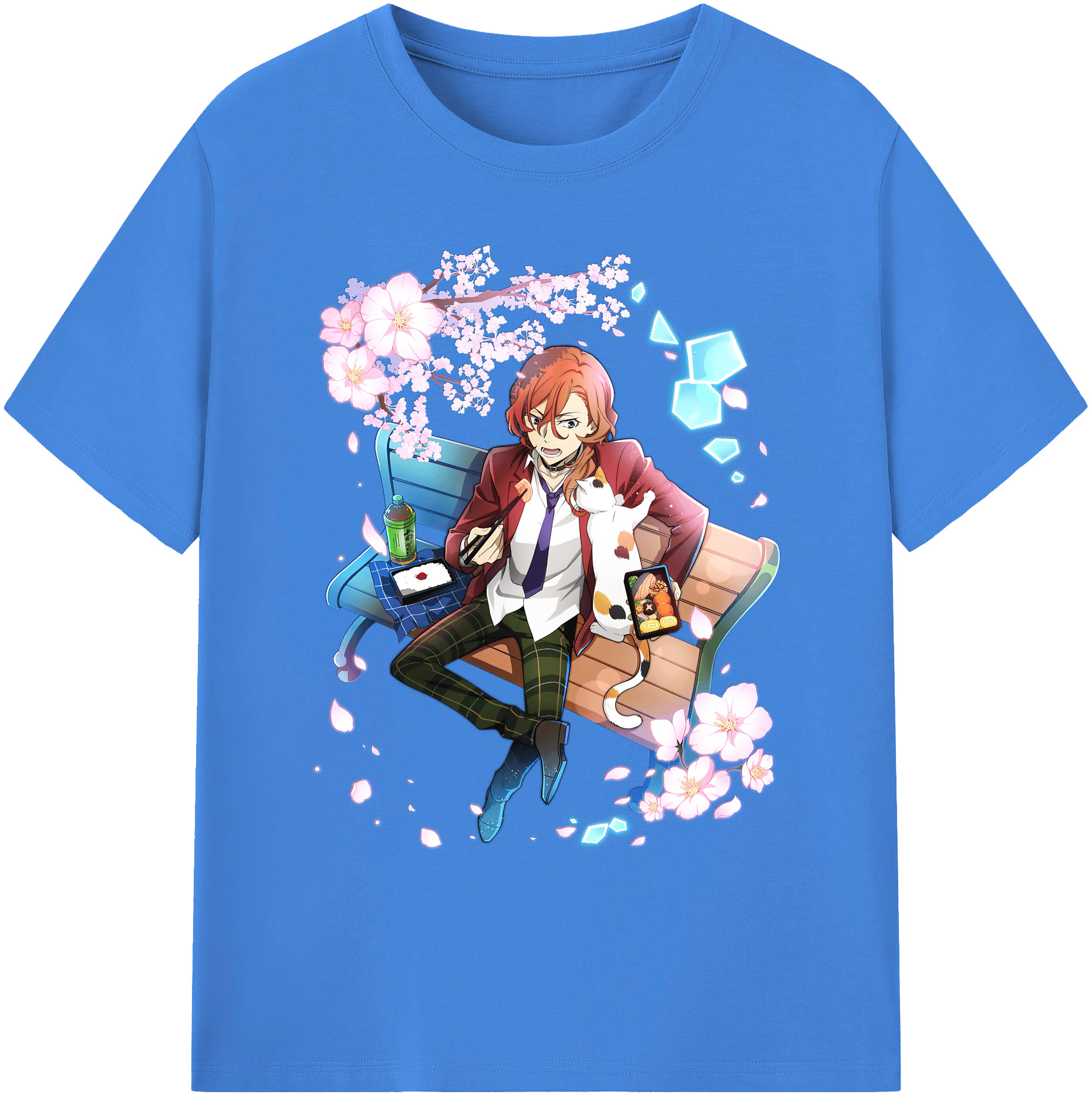 （画像用） 文豪ストレイドッグス Bungo Stray Dogs 綿100％ メンズ半袖Tシャツ｜肌触りやわらか＆通気性