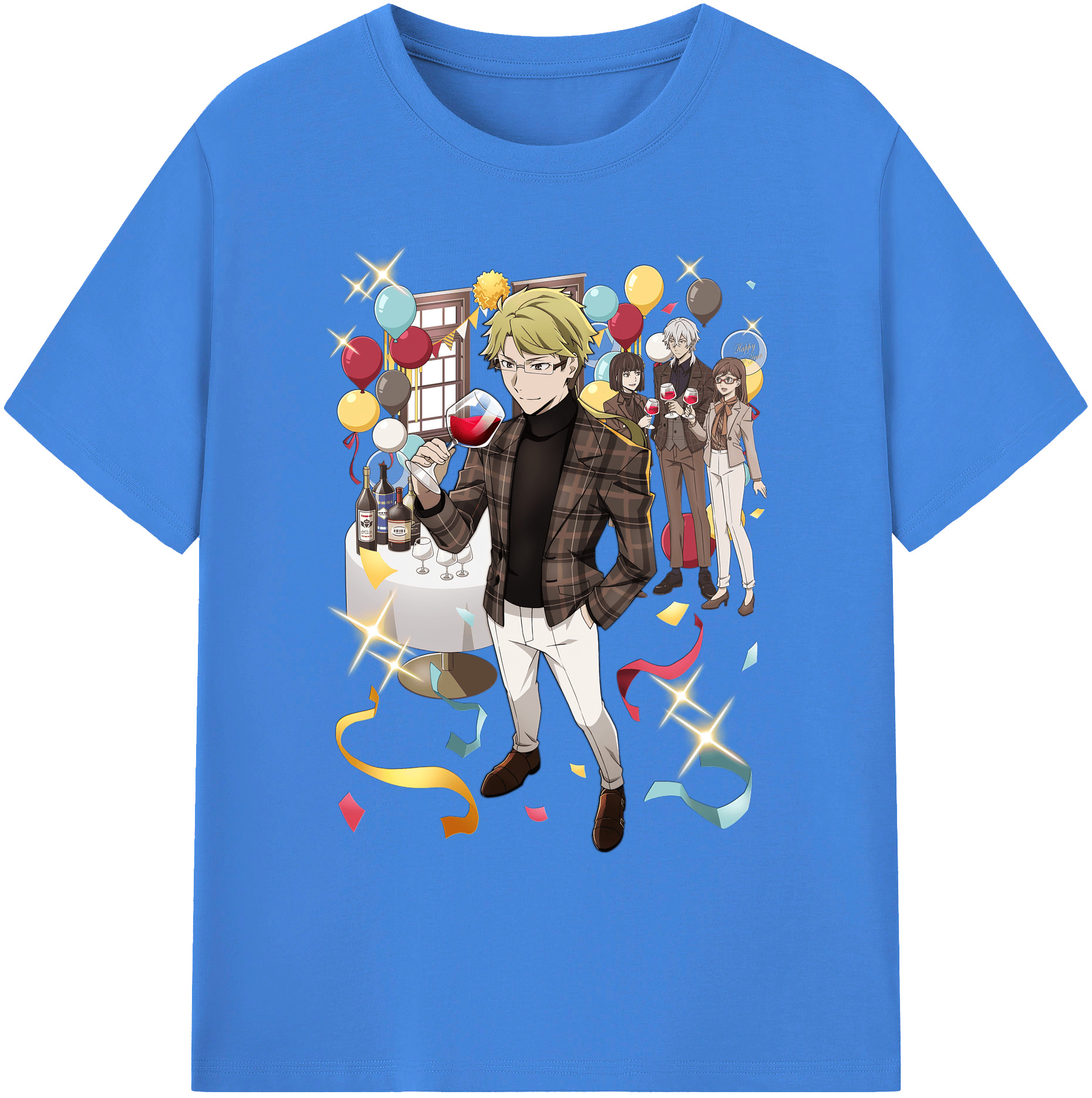 （画像用） 文豪ストレイドッグス Bungo Stray Dogs 綿100％ メンズ半袖Tシャツ｜肌触りやわらか＆通気性