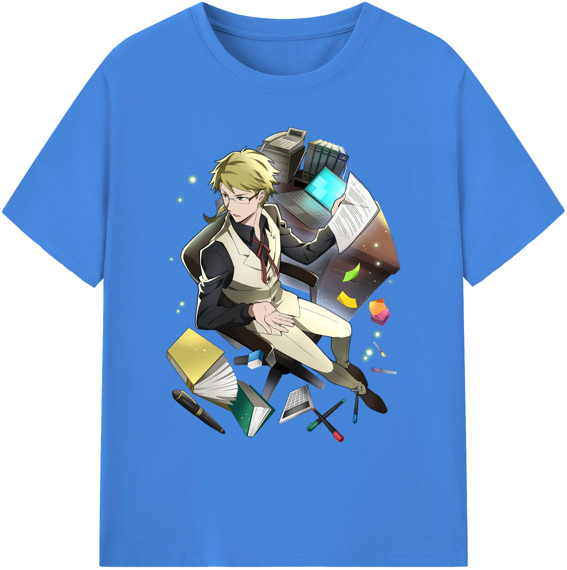 （画像用） 文豪ストレイドッグス Bungo Stray Dogs 綿100％ メンズ半袖Tシャツ｜肌触りやわらか＆通気性