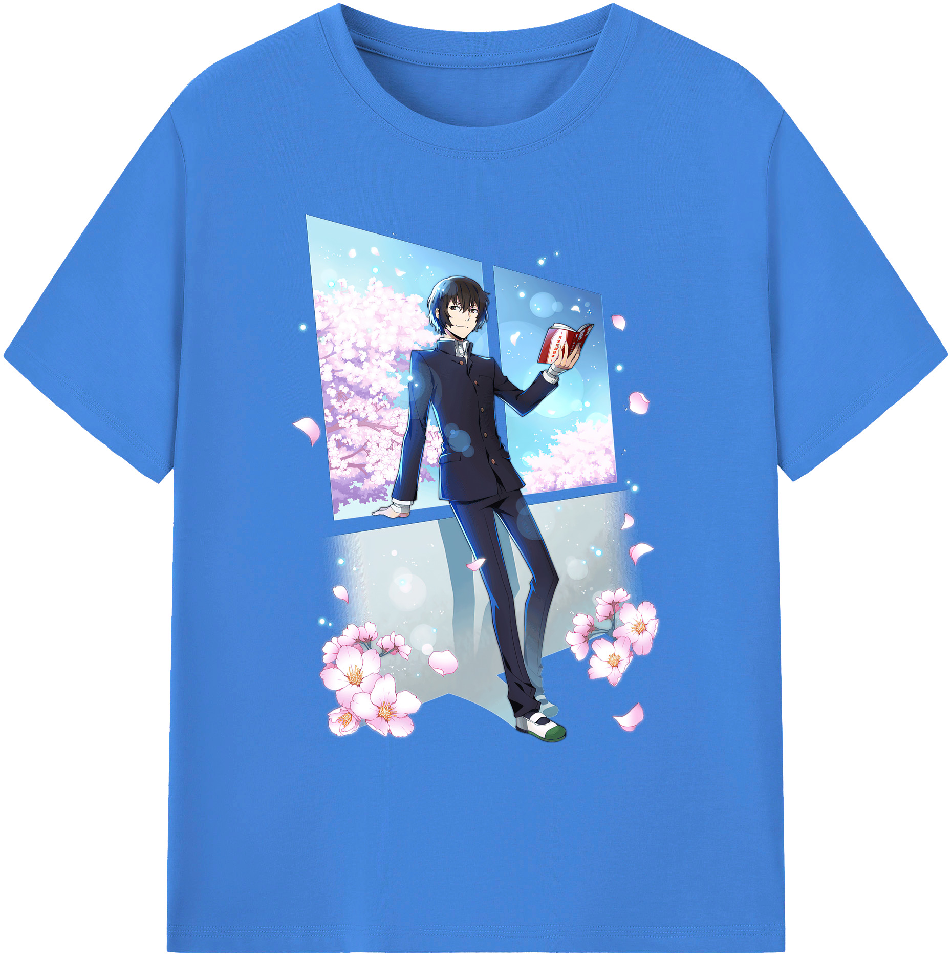 （画像用） 文豪ストレイドッグス Bungo Stray Dogs 綿100％ メンズ半袖Tシャツ｜肌触りやわらか＆通気性