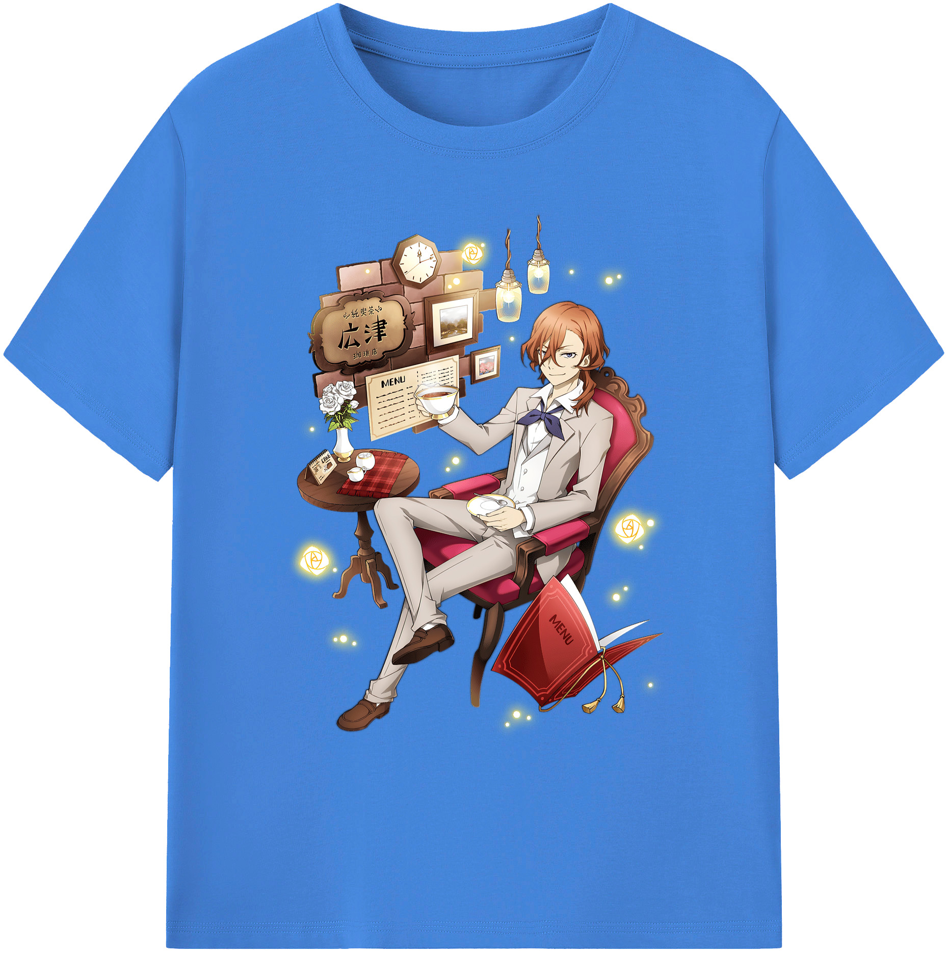 （画像用） 文豪ストレイドッグス Bungo Stray Dogs 綿100％ メンズ半袖Tシャツ｜肌触りやわらか＆通気性
