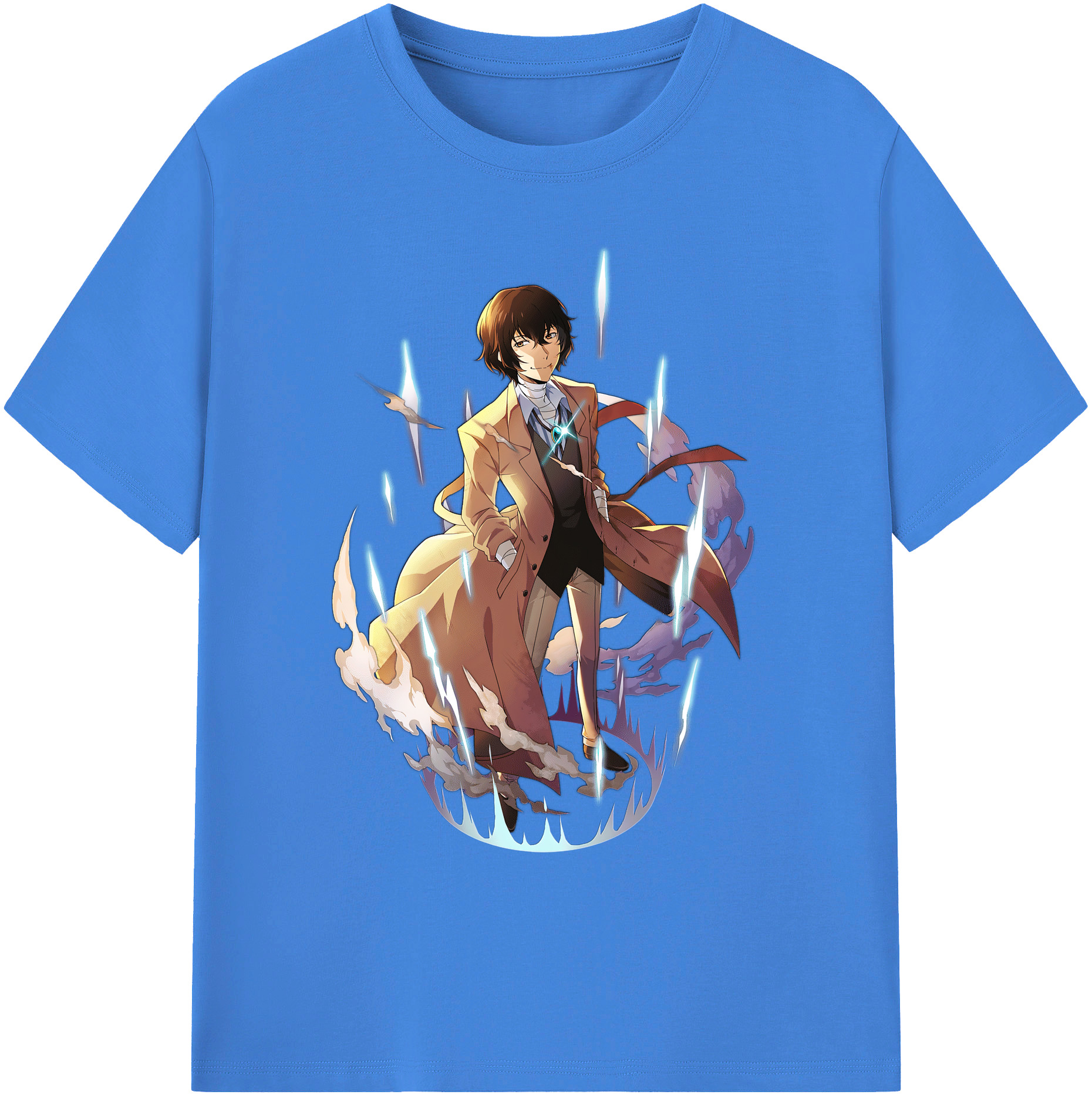 （画像用） 文豪ストレイドッグス Bungo Stray Dogs 綿100％ メンズ半袖Tシャツ｜肌触りやわらか＆通気性