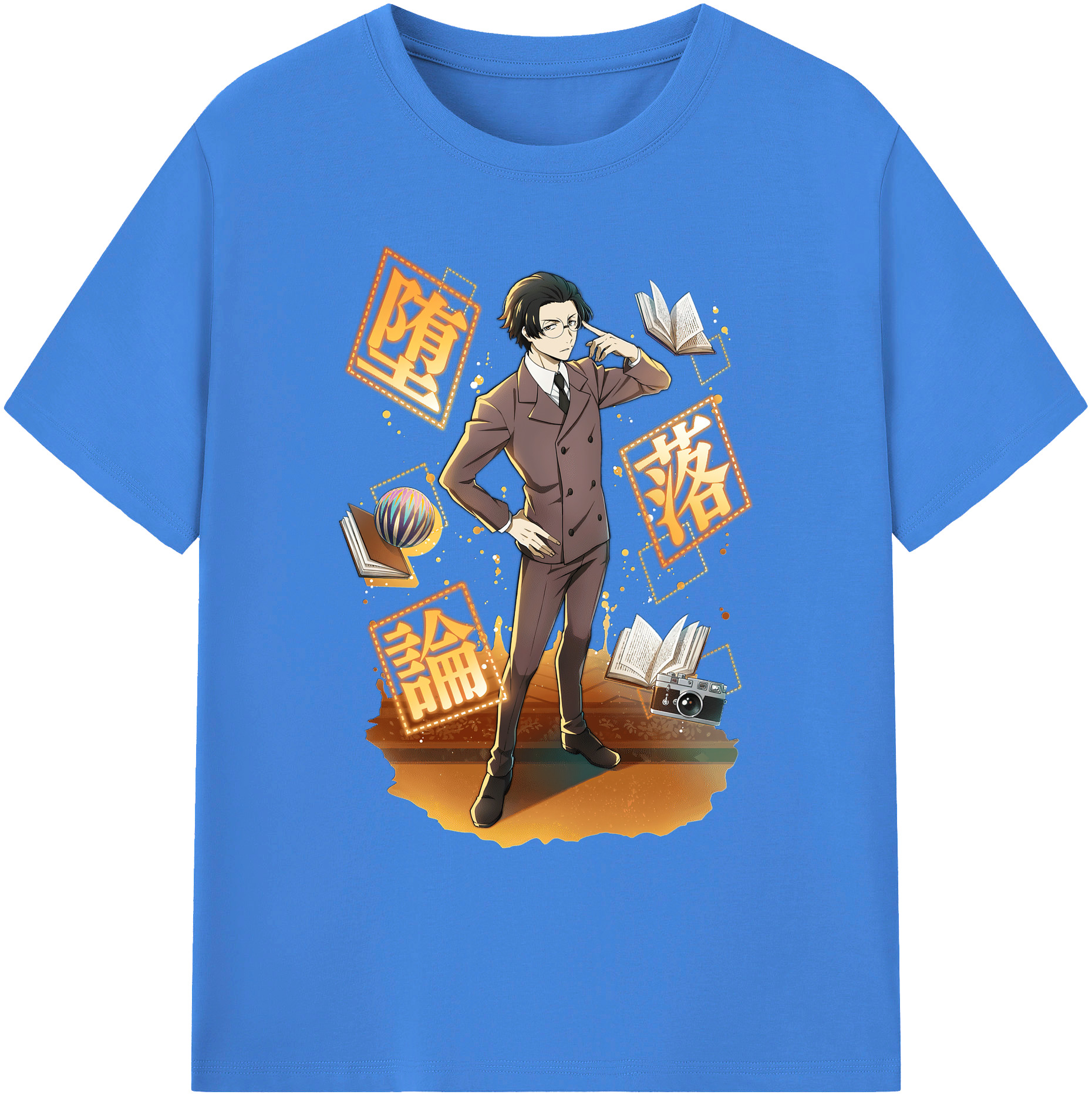 （画像用） 文豪ストレイドッグス Bungo Stray Dogs 綿100％ メンズ半袖Tシャツ｜肌触りやわらか＆通気性