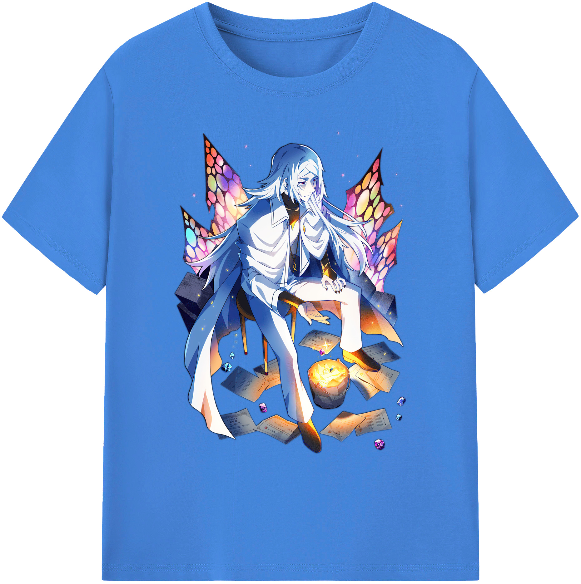 （画像用） 文豪ストレイドッグス Bungo Stray Dogs 綿100％ メンズ半袖Tシャツ｜肌触りやわらか＆通気性