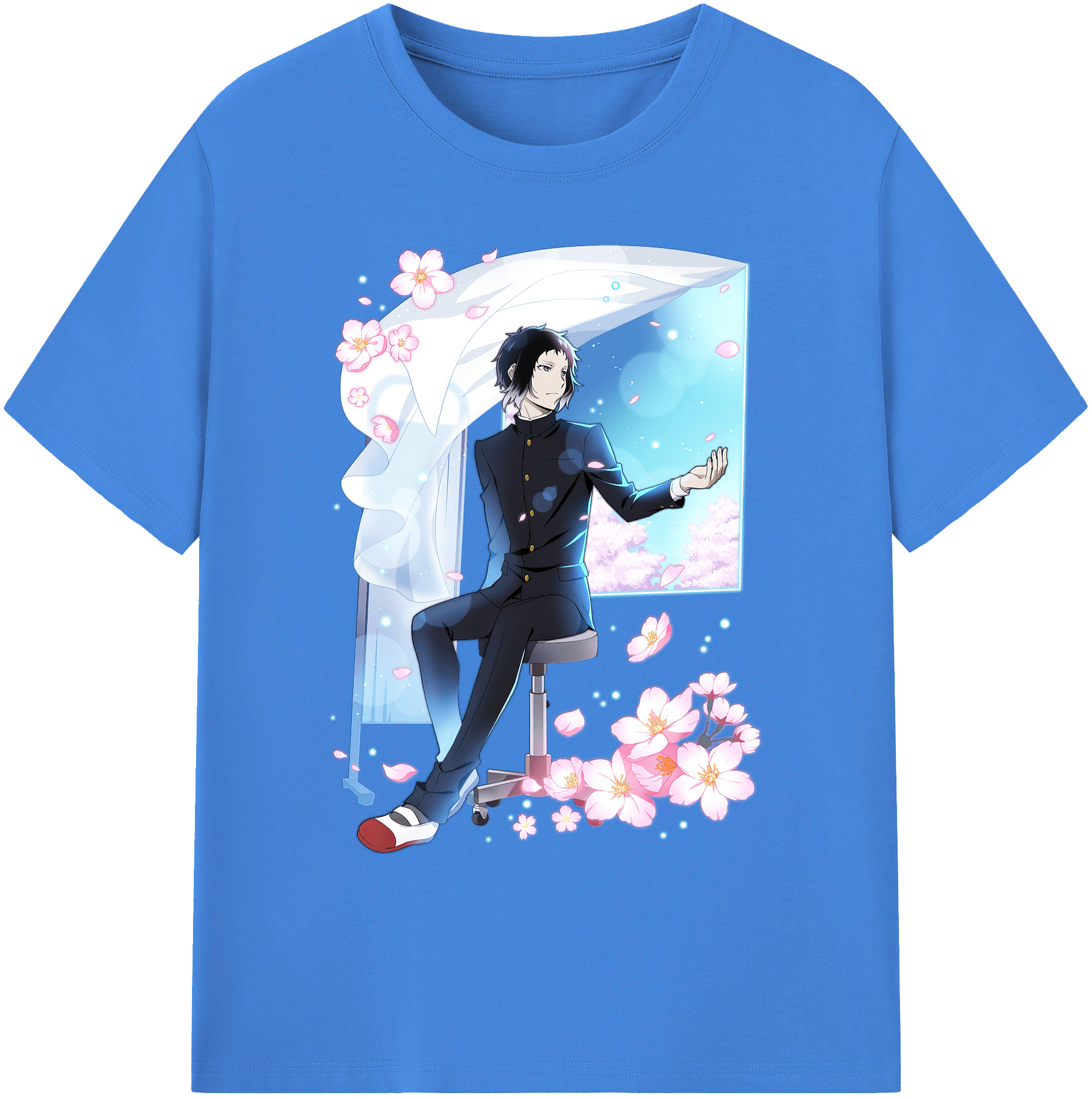 （画像用） 文豪ストレイドッグス Bungo Stray Dogs 綿100％ メンズ半袖Tシャツ｜肌触りやわらか＆通気性