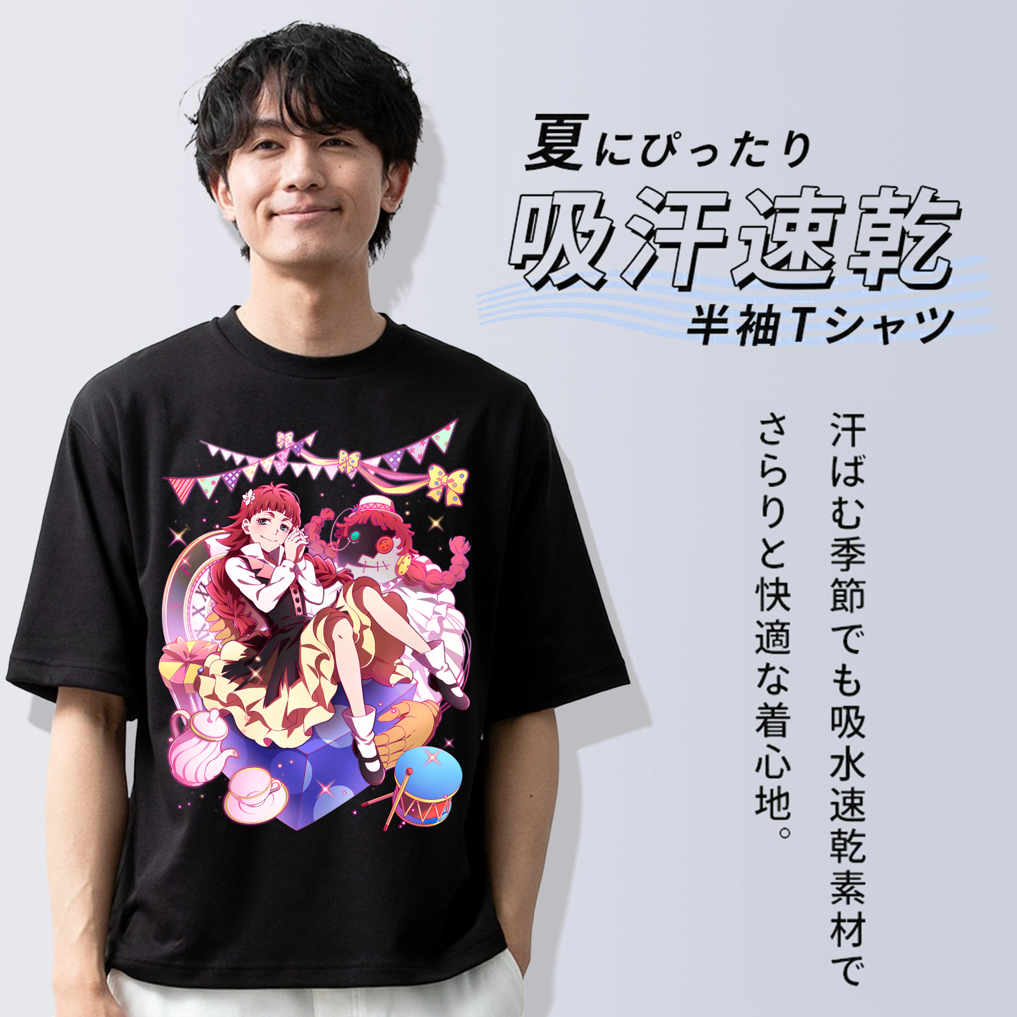 文豪ストレイドッグス Bungo Stray Dogs 綿100％ メンズ半袖Tシャツ｜肌触りやわらか＆通気性