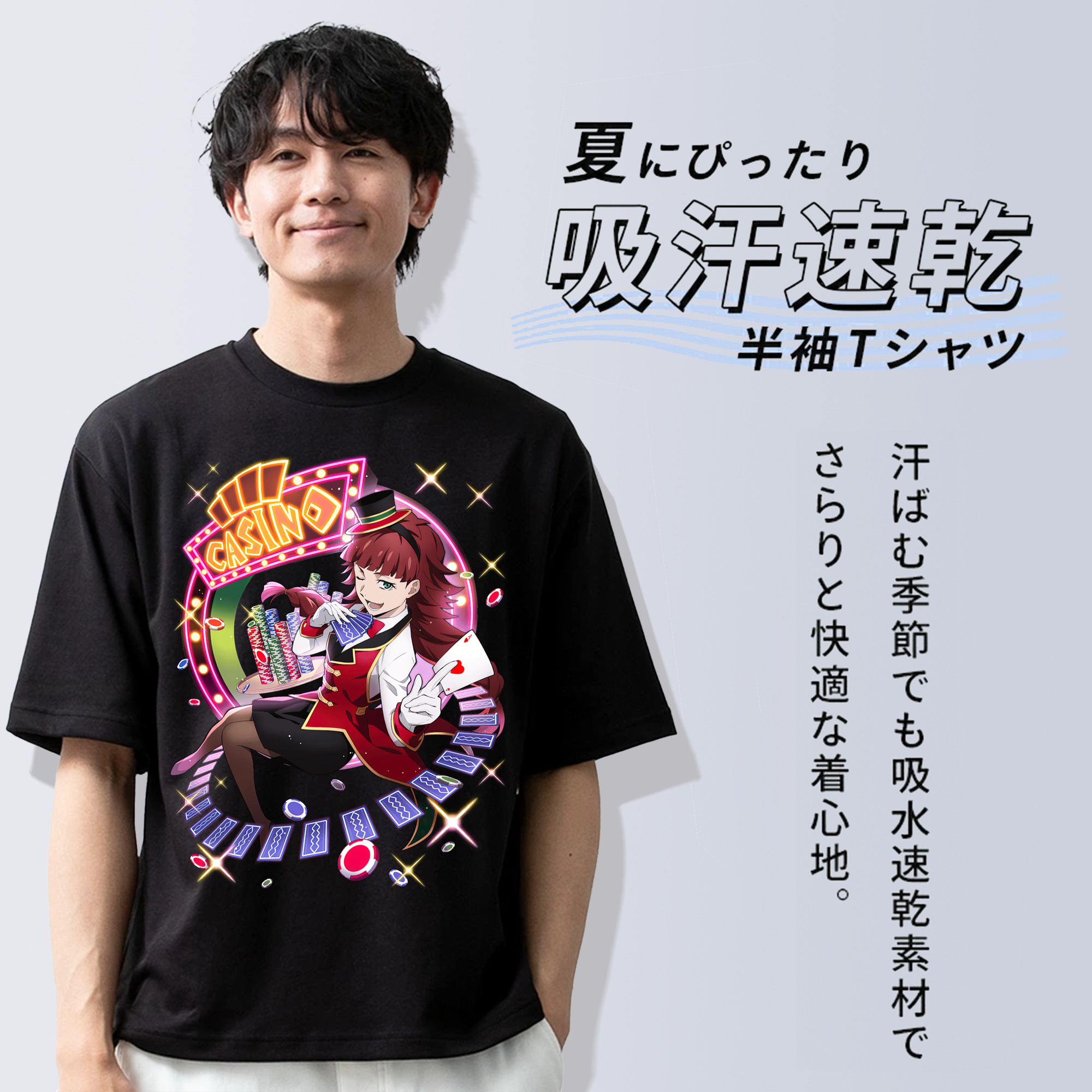 文豪ストレイドッグス Bungo Stray Dogs 綿100％ メンズ半袖Tシャツ｜肌触りやわらか＆通気性