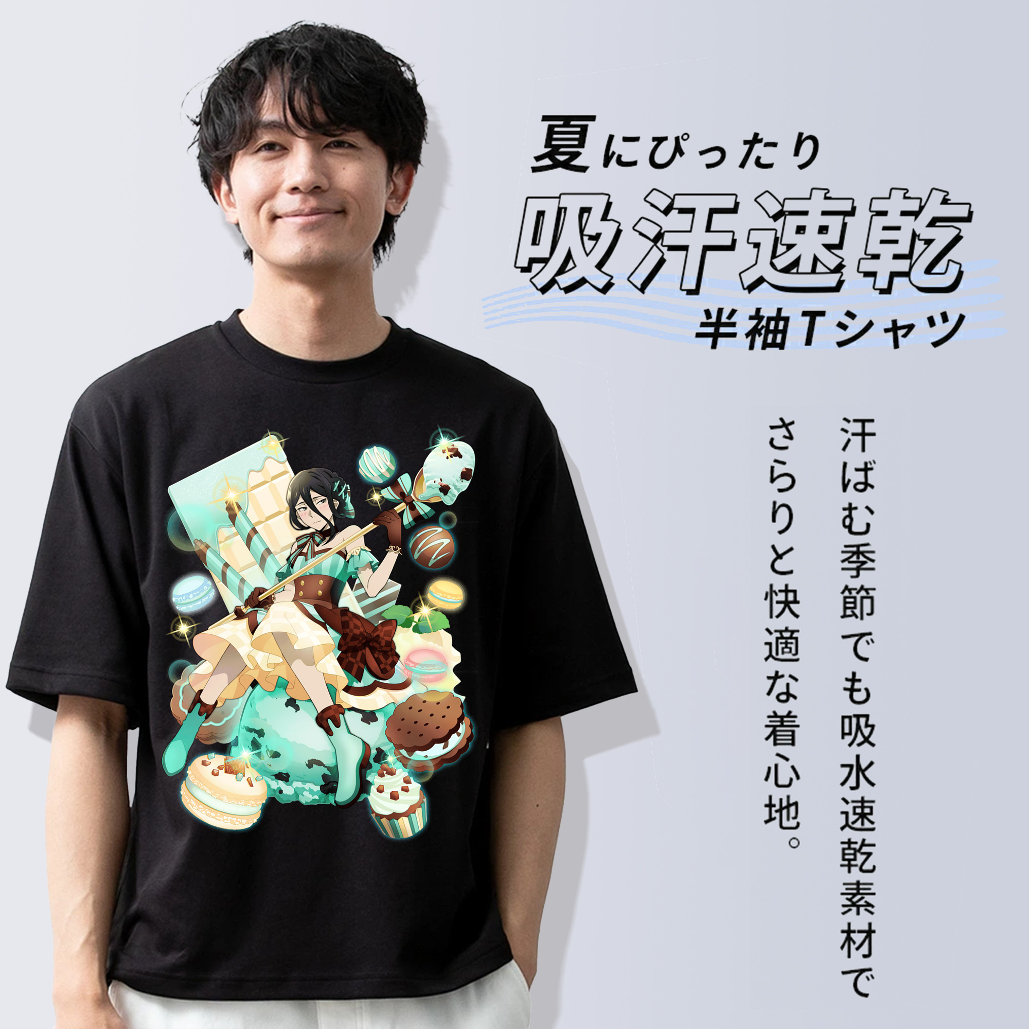 文豪ストレイドッグス Bungo Stray Dogs 綿100％ メンズ半袖Tシャツ｜肌触りやわらか＆通気性
