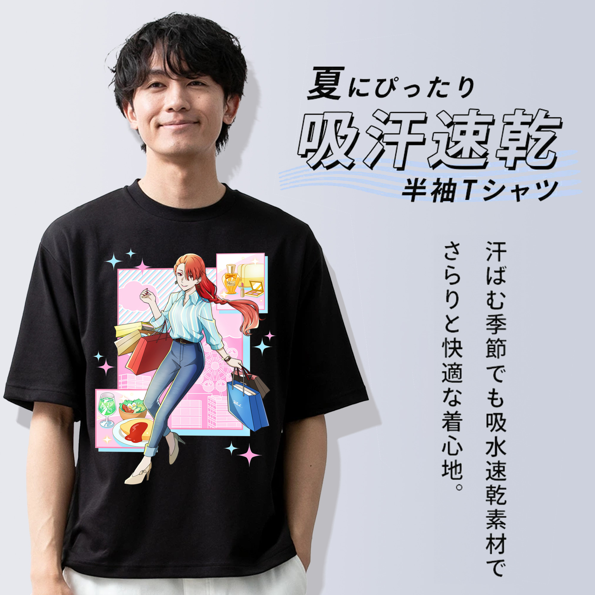 文豪ストレイドッグス Bungo Stray Dogs 綿100％ メンズ半袖Tシャツ｜肌触りやわらか＆通気性