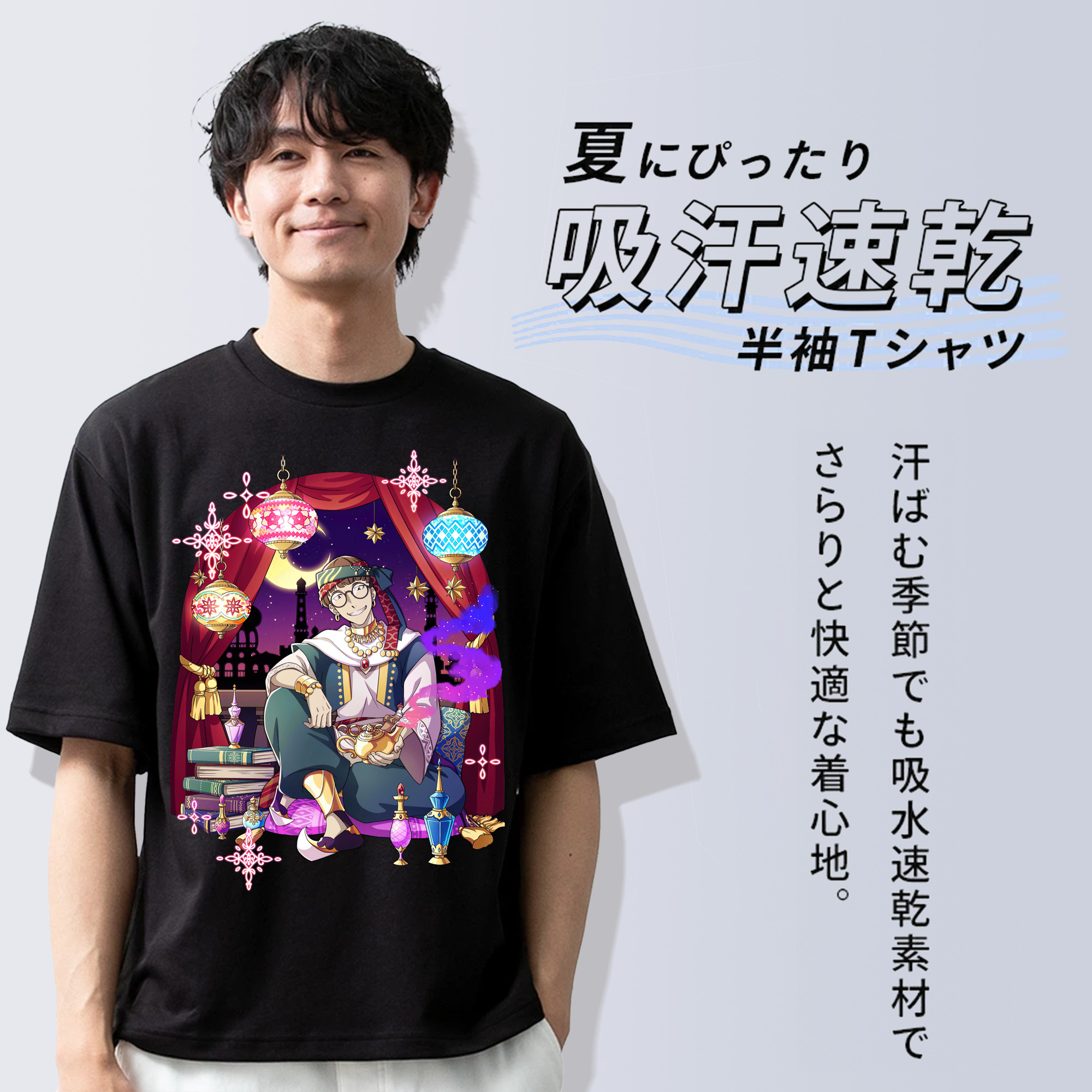 文豪ストレイドッグス Bungo Stray Dogs 綿100％ メンズ半袖Tシャツ｜肌触りやわらか＆通気性
