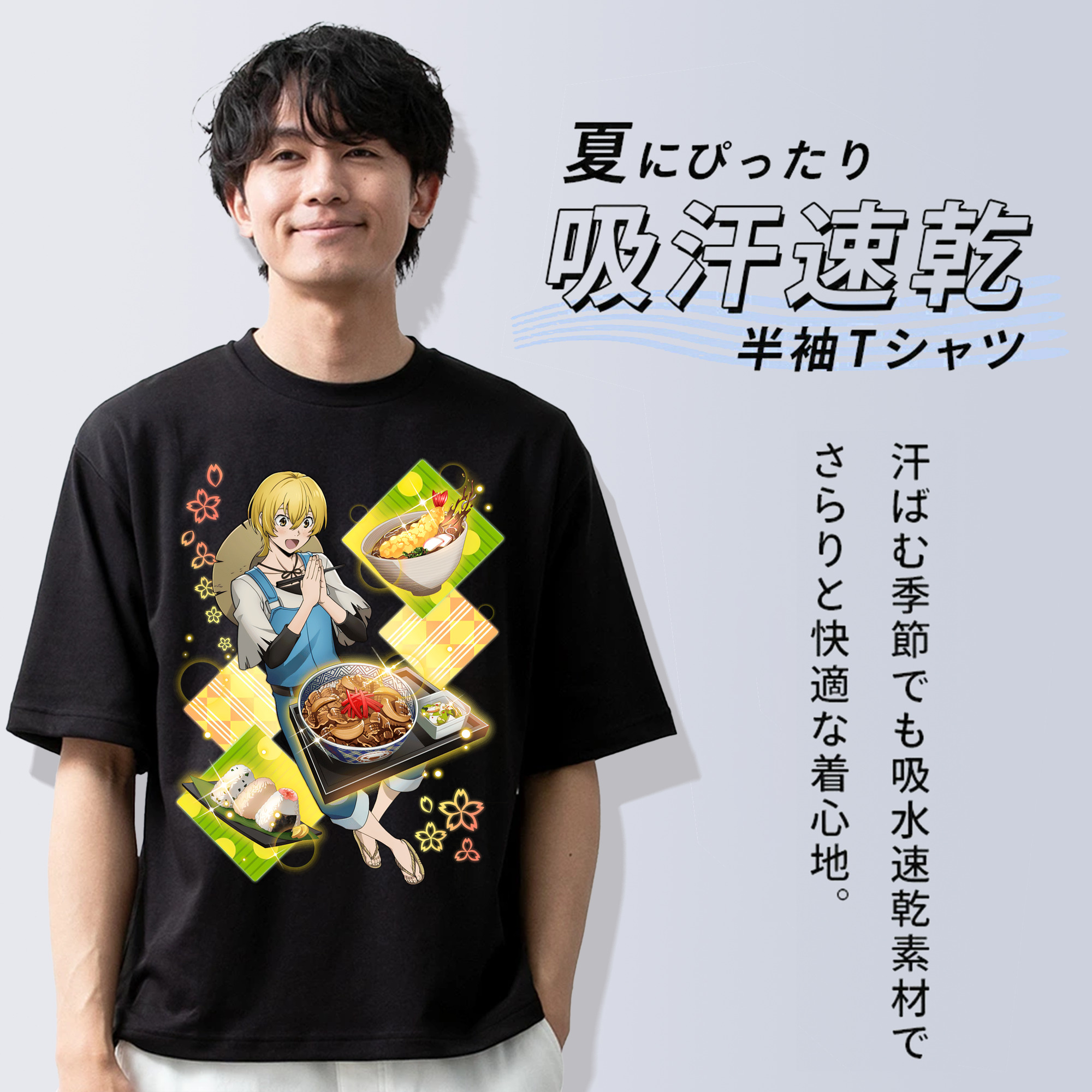 文豪ストレイドッグス Bungo Stray Dogs 綿100％ メンズ半袖Tシャツ｜肌触りやわらか＆通気性