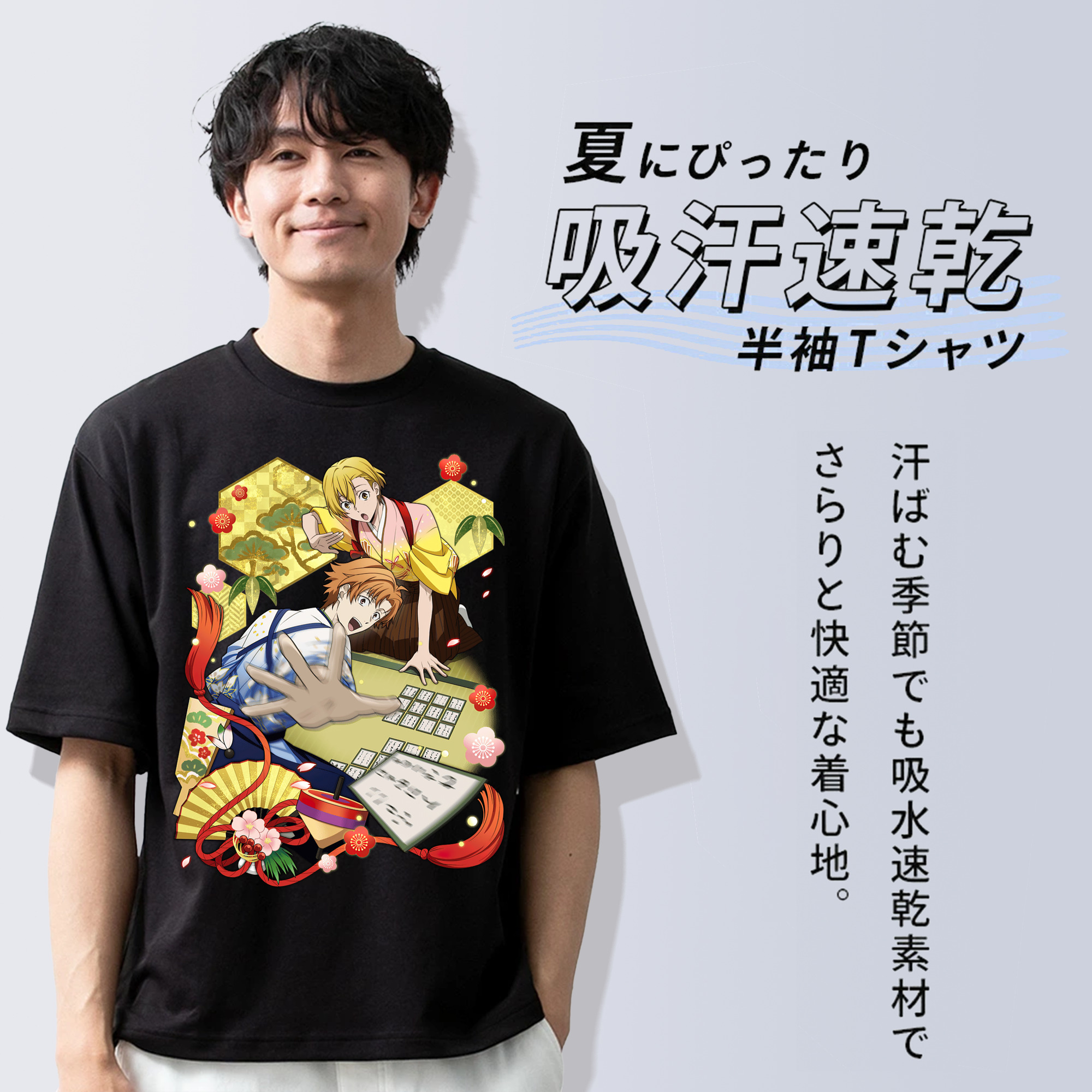 文豪ストレイドッグス Bungo Stray Dogs 綿100％ メンズ半袖Tシャツ｜肌触りやわらか＆通気性