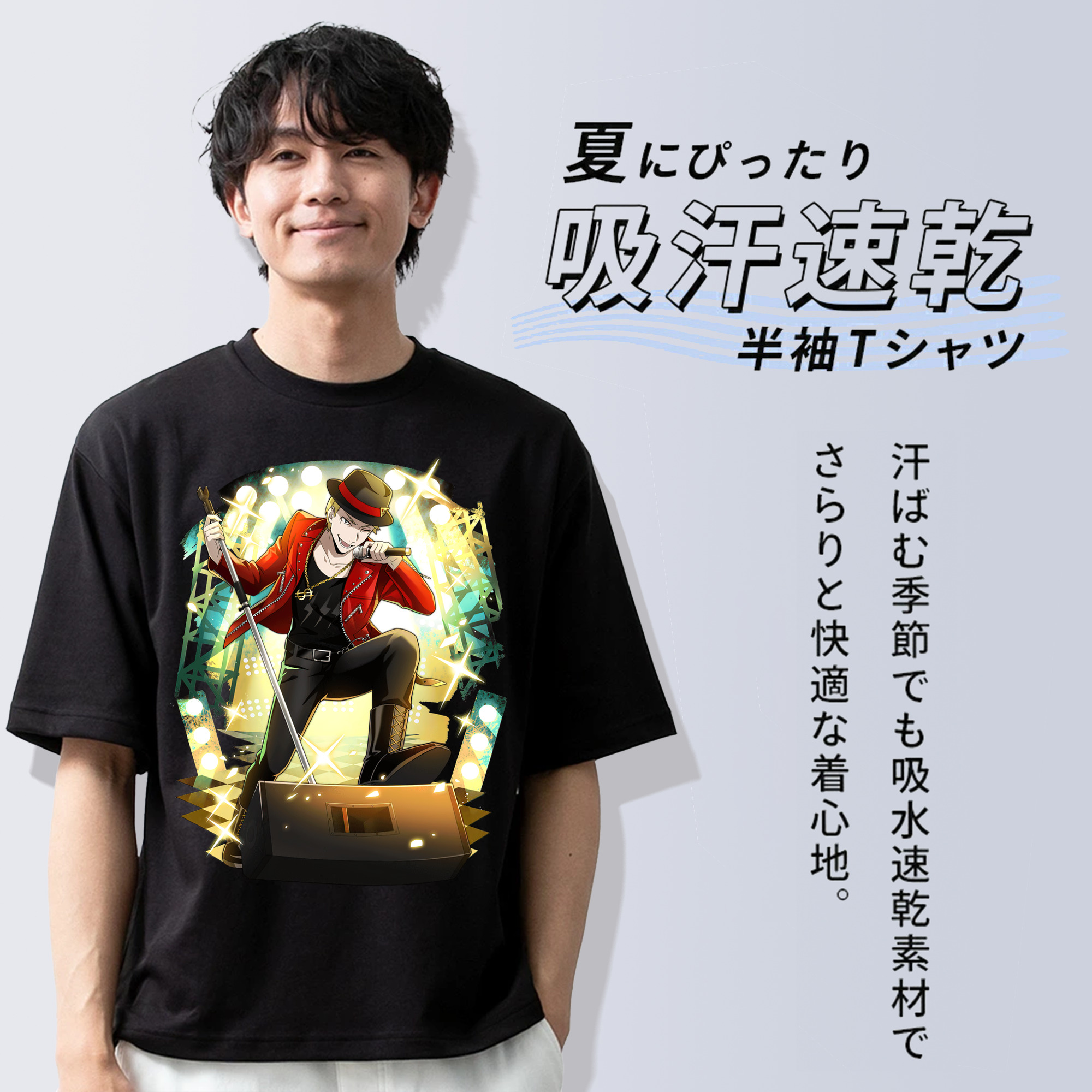 文豪ストレイドッグス Bungo Stray Dogs 綿100％ メンズ半袖Tシャツ｜肌触りやわらか＆通気性