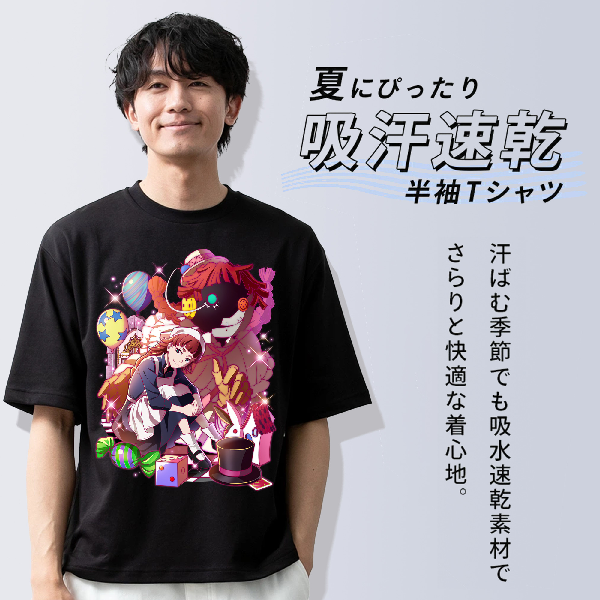文豪ストレイドッグス Bungo Stray Dogs 綿100％ メンズ半袖Tシャツ｜肌触りやわらか＆通気性