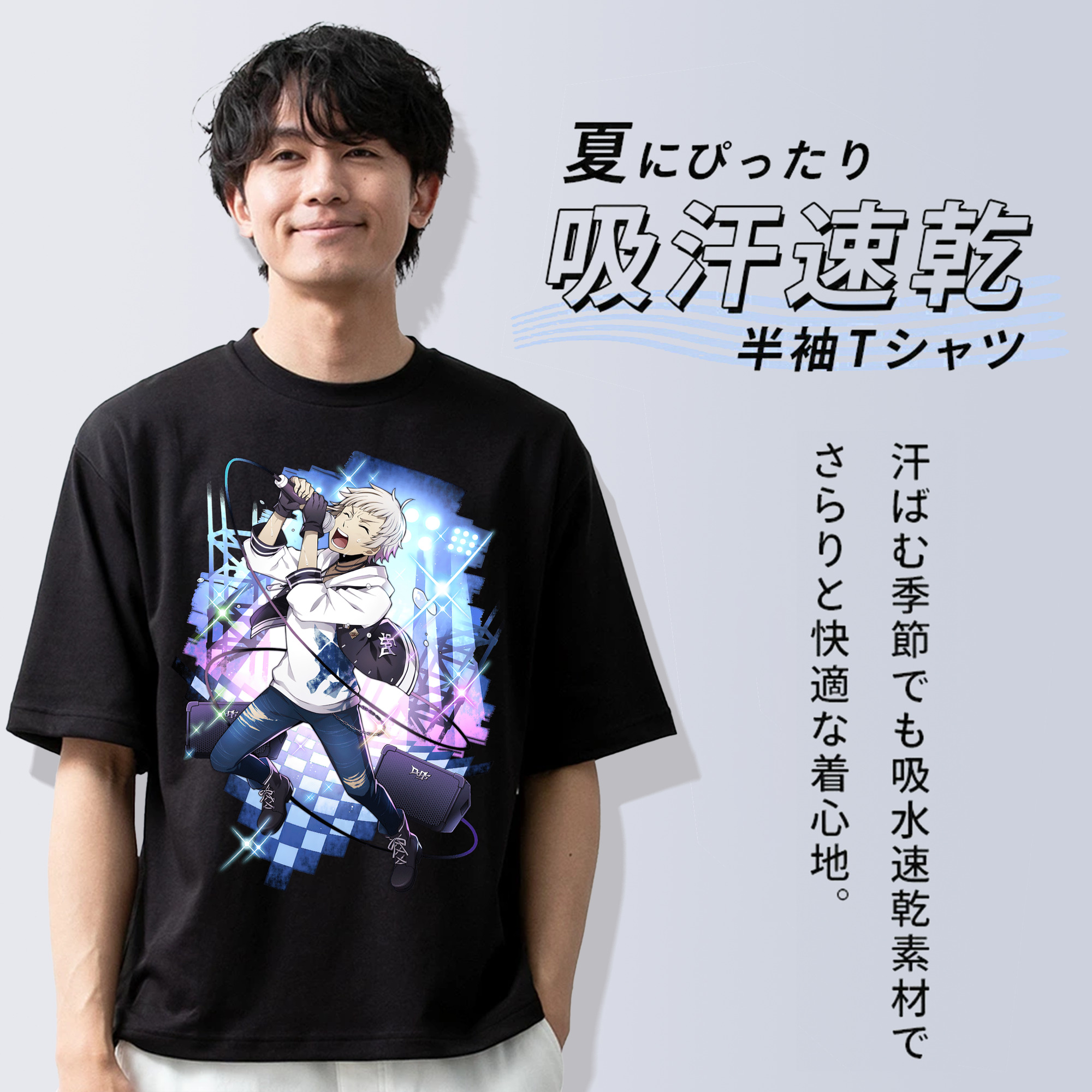 文豪ストレイドッグス Bungo Stray Dogs 綿100％ メンズ半袖Tシャツ｜肌触りやわらか＆通気性